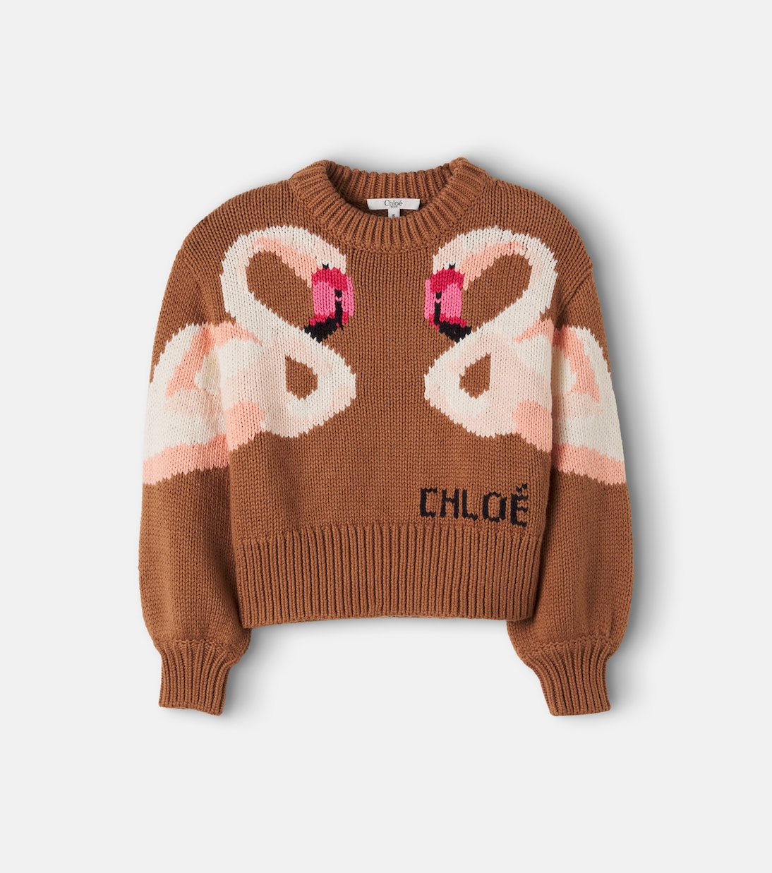 Chloé Kids - Intarsia cotton and wool sweater