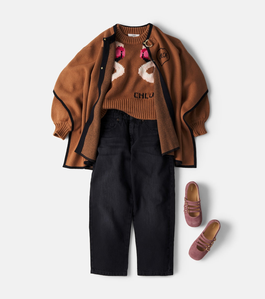 Chloé Kids - Intarsia cotton and wool sweater