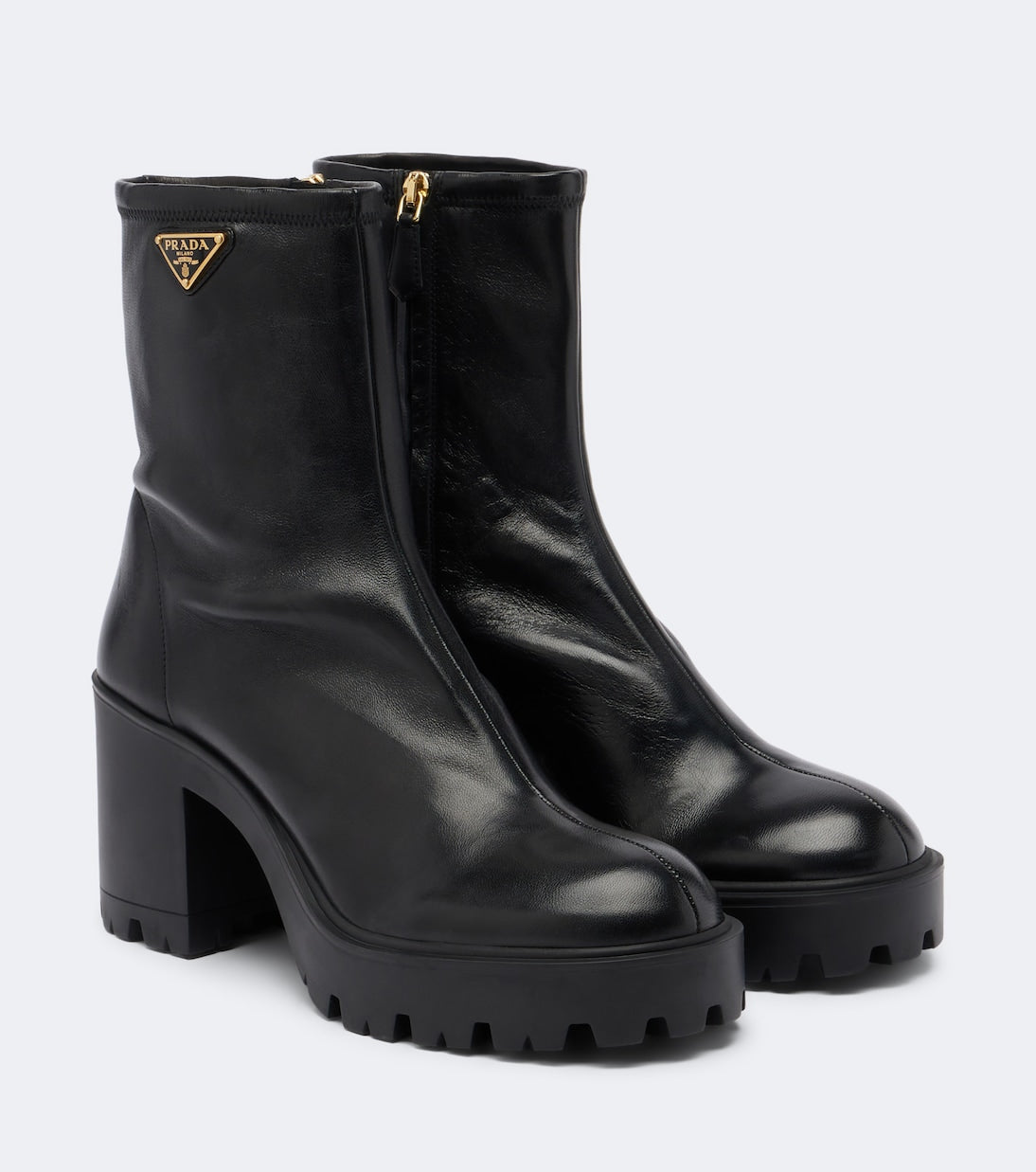 Prada - Leather ankle boots
