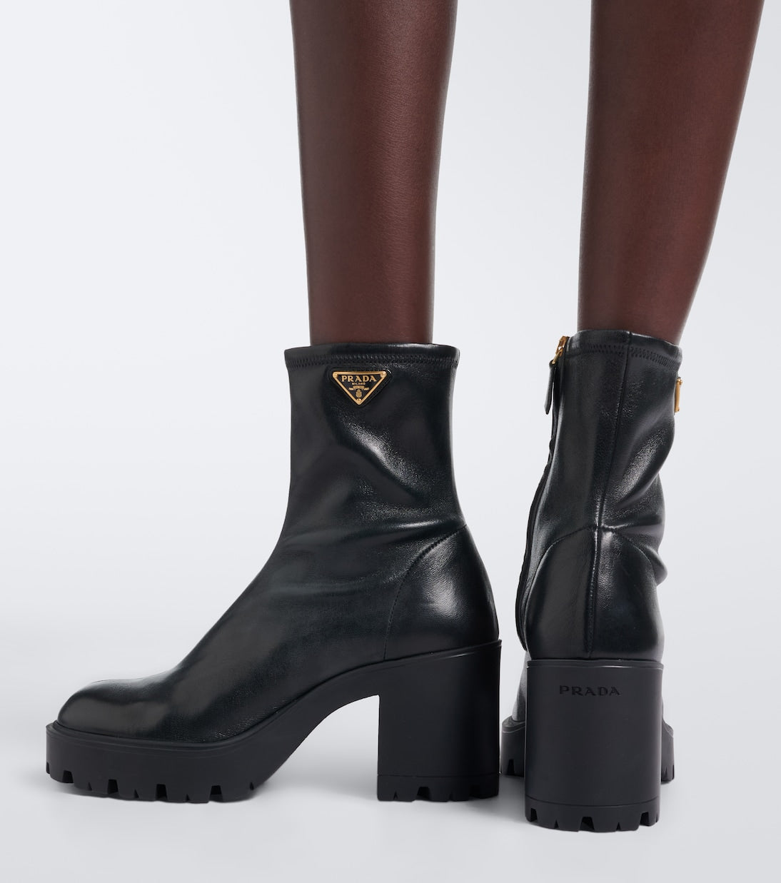 Prada - Leather ankle boots