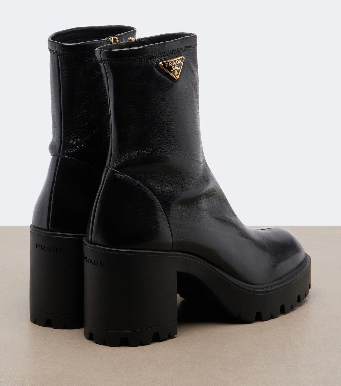 Prada - Leather ankle boots