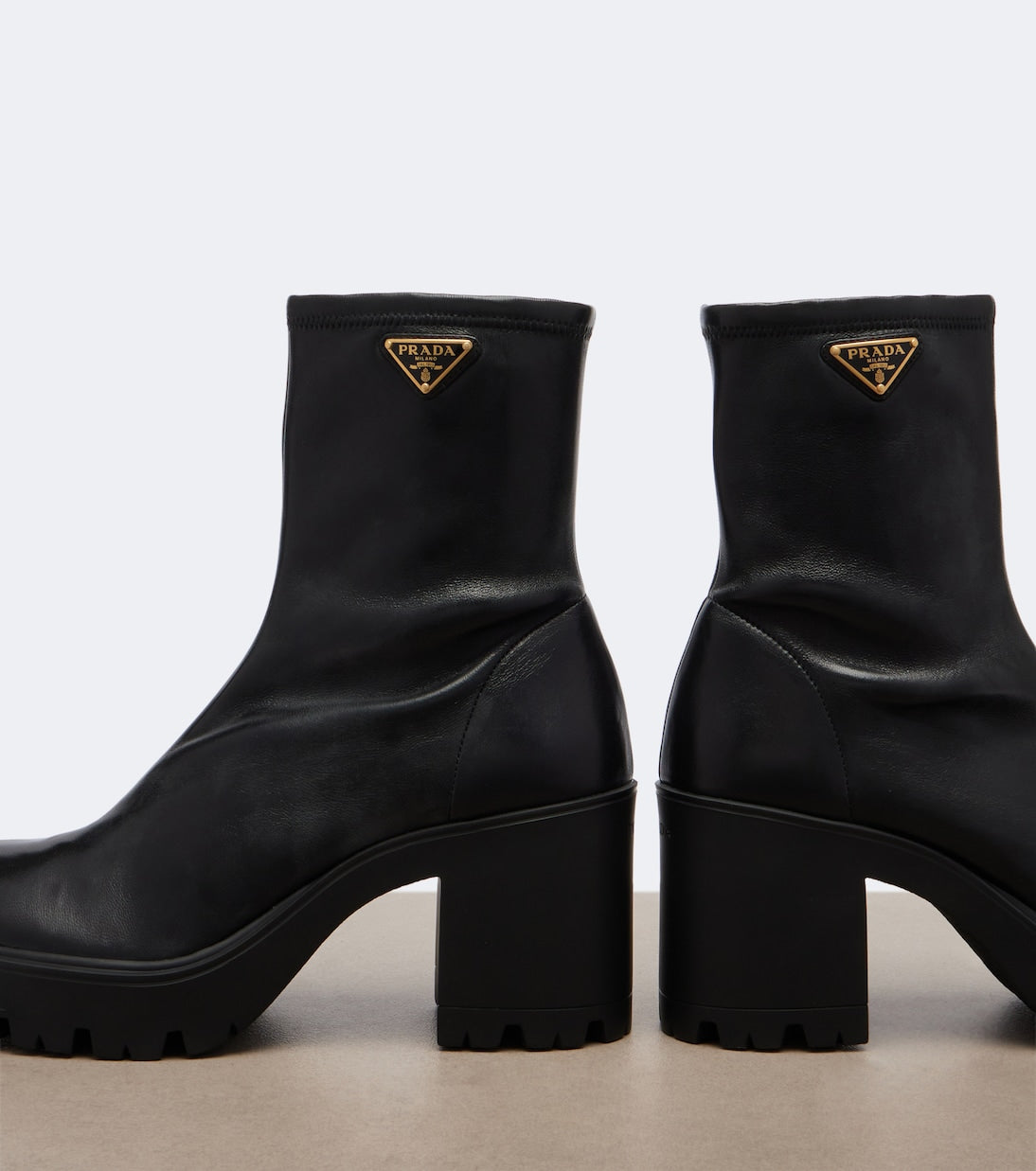 Prada - Leather ankle boots
