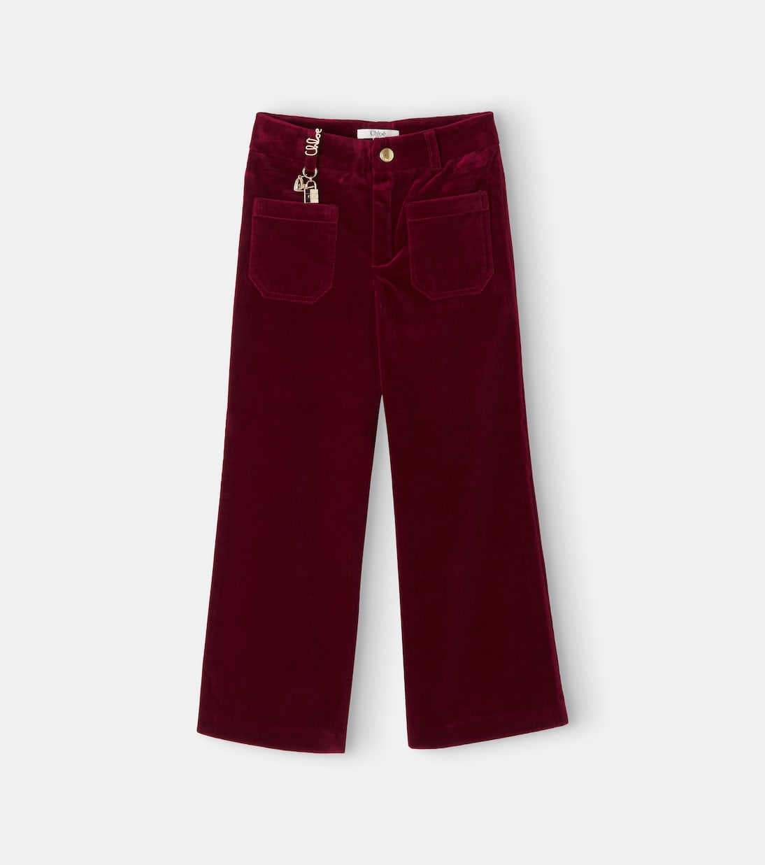 Chloé Kids - Cotton velvet pants