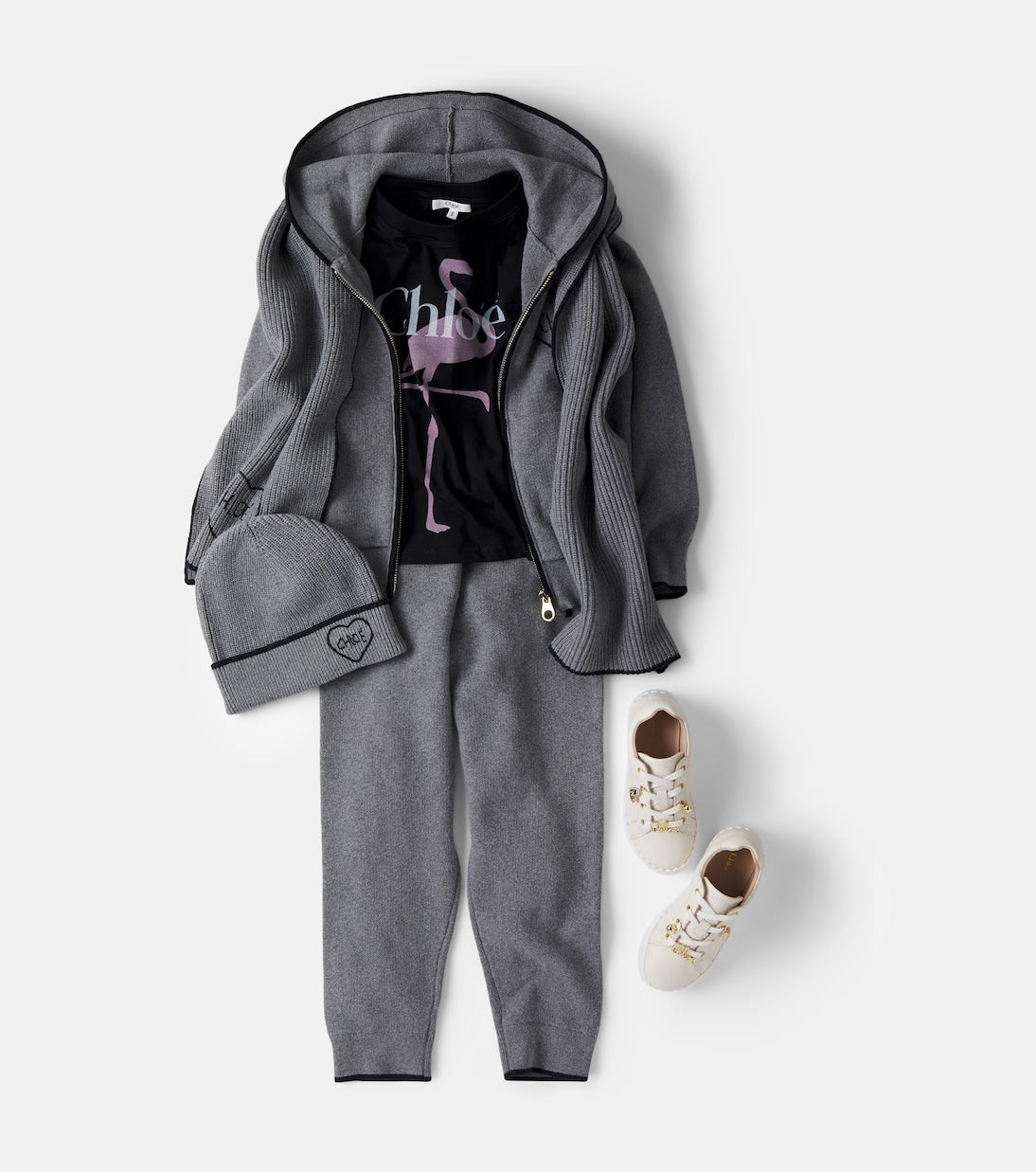Chloé Kids - Logo cotton and wool scarf