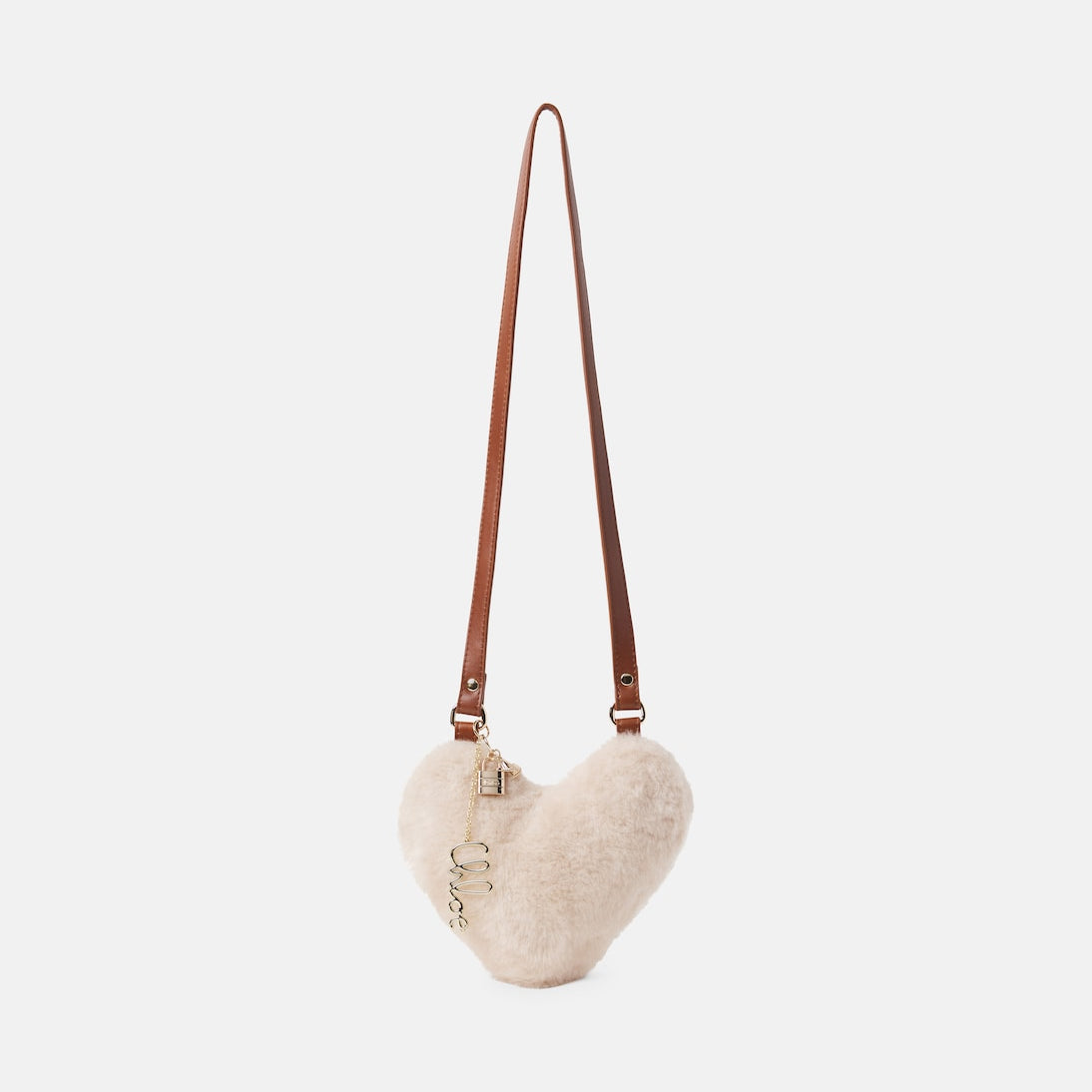 Chloé Kids - Heart leather-trimmed crossbody bag