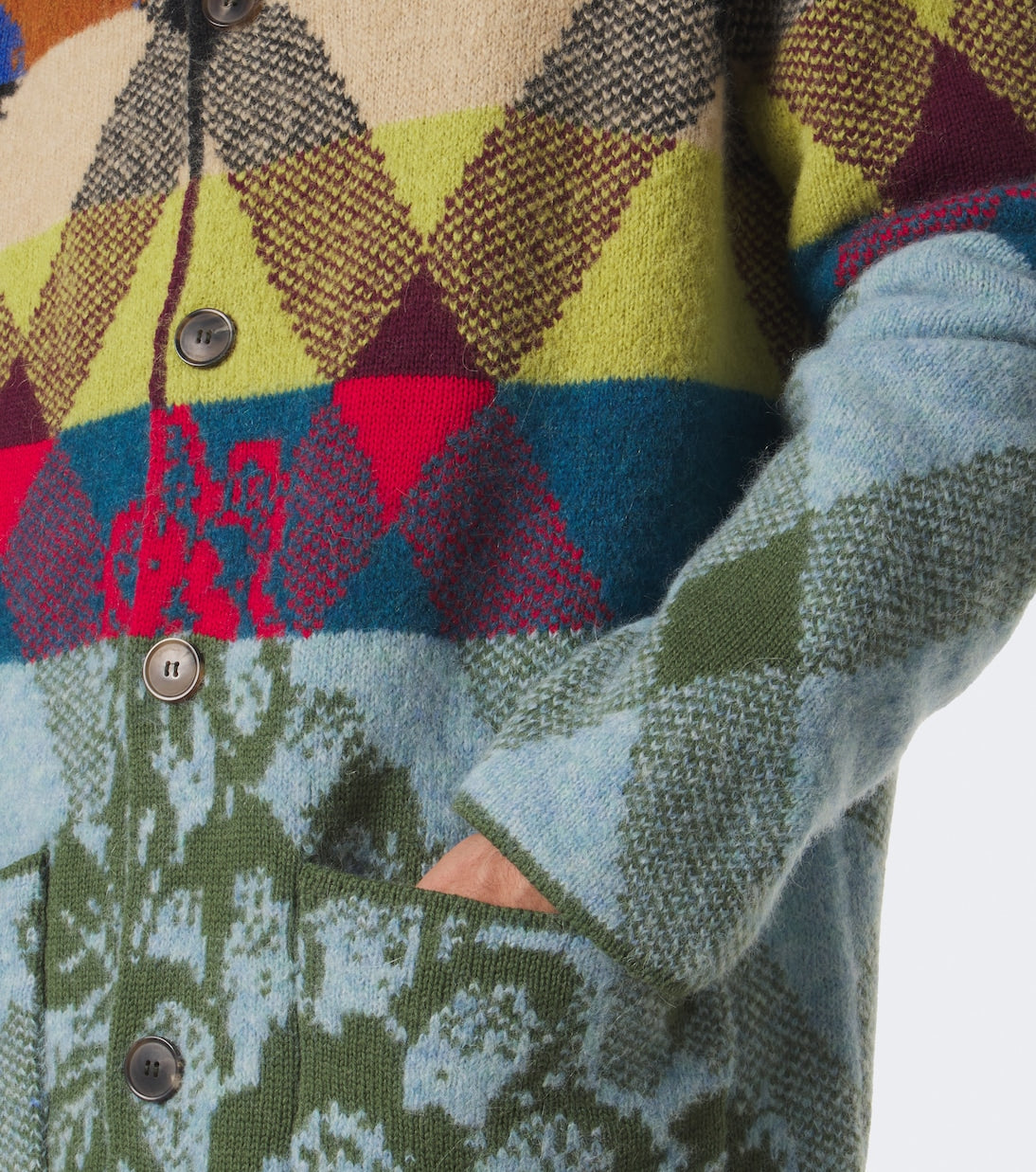 Dries Van Noten - Patchwork wool and alpaca-blend long coat