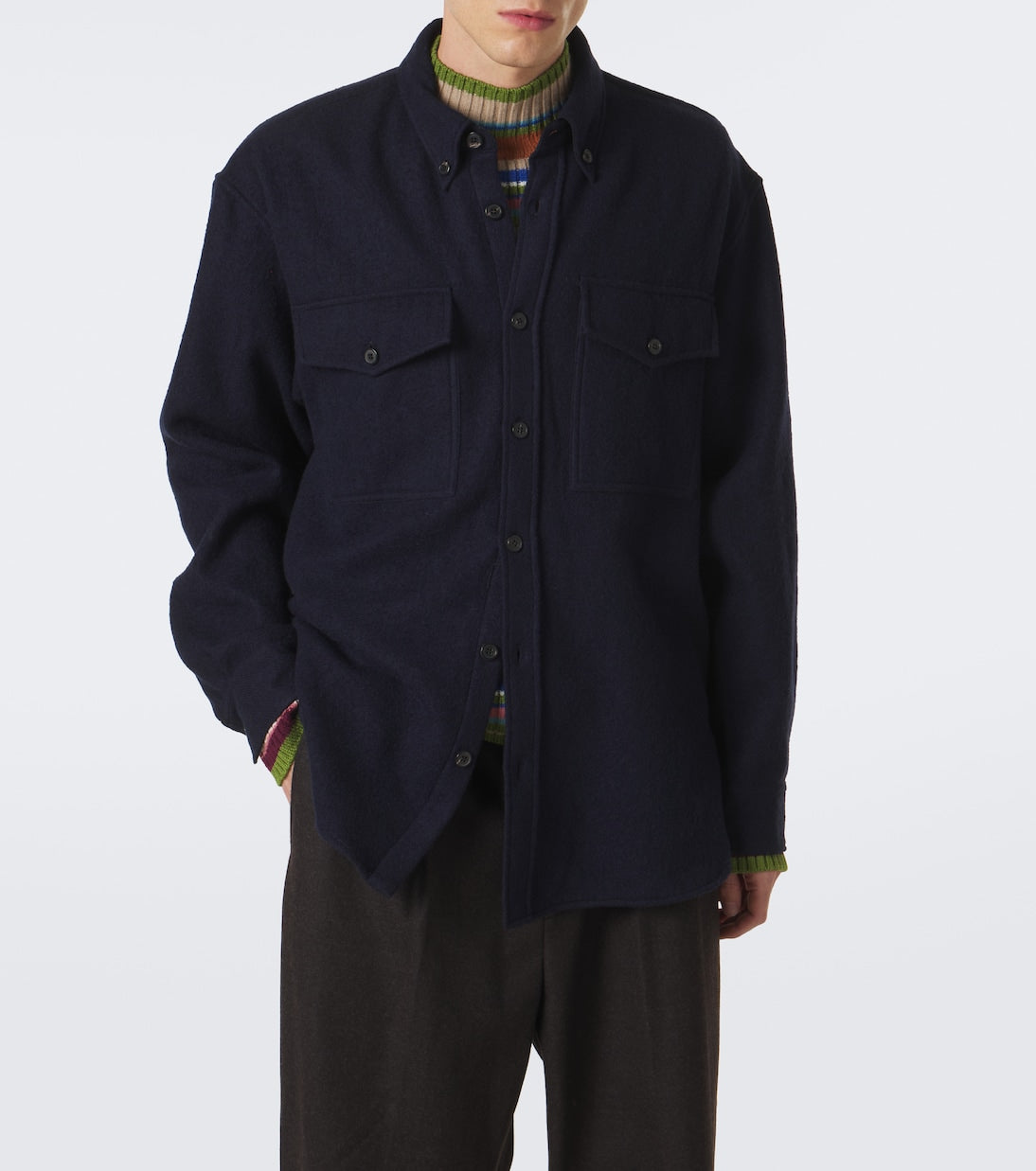 Dries Van Noten - Wool overshirt