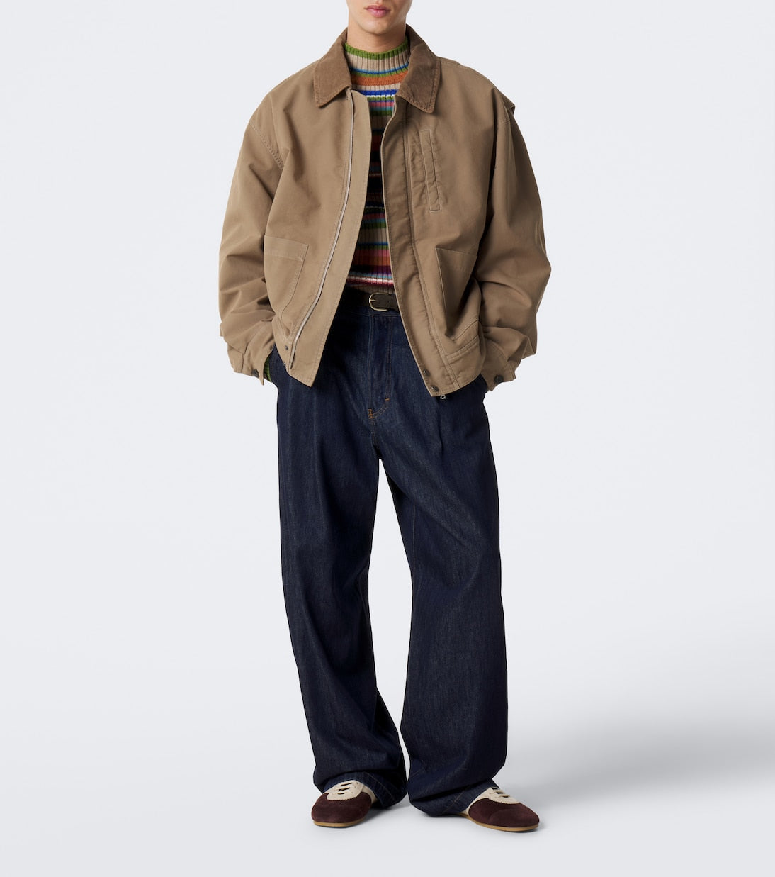 Dries Van Noten - Corduroy-trimmed cotton field jacket