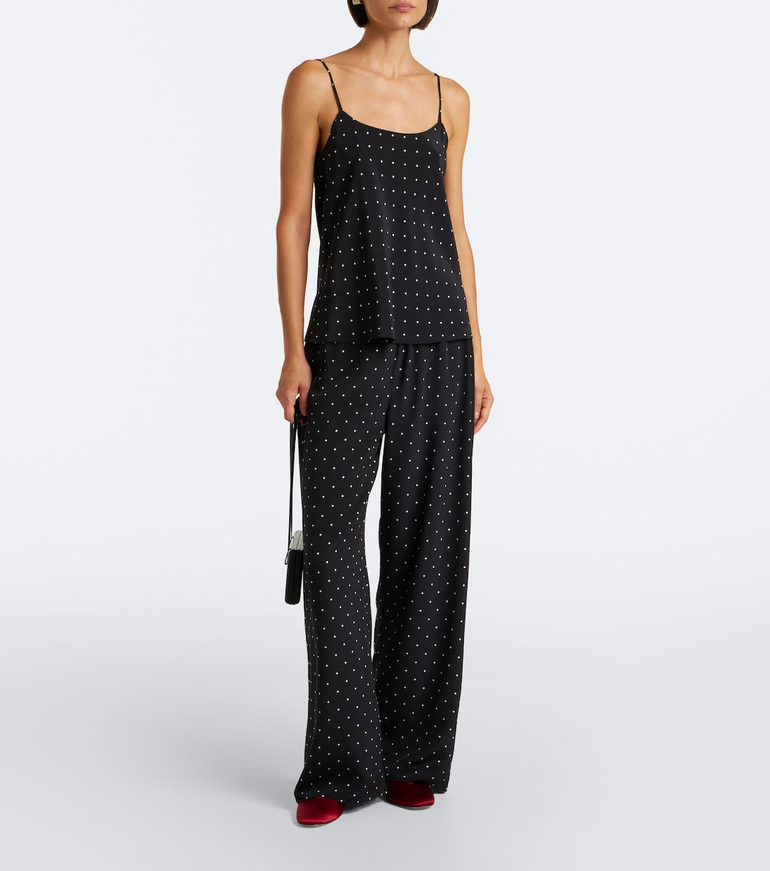Asceno - Austin polka-dot silk wide-leg pants