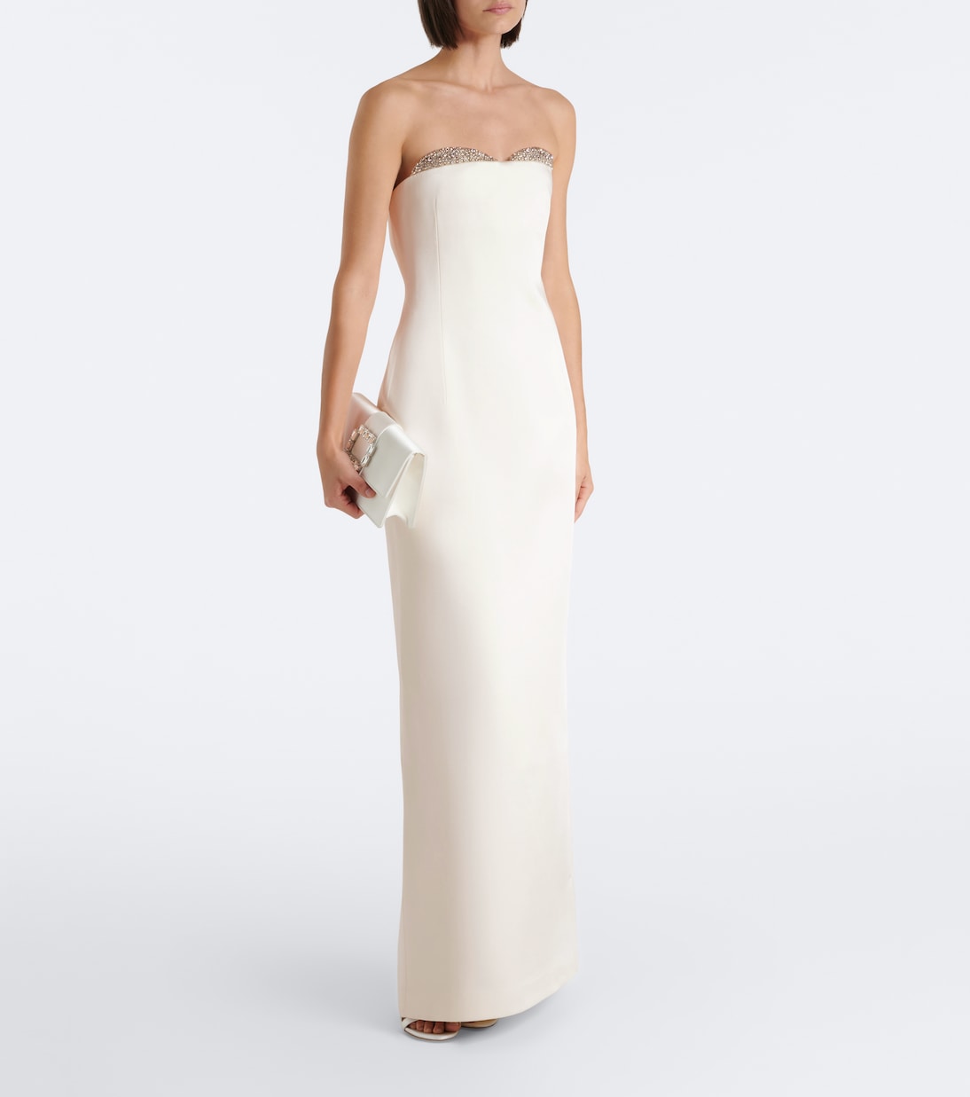 The New Arrivals Ilkyaz Ozel - Noelie embellished satin bustier gown