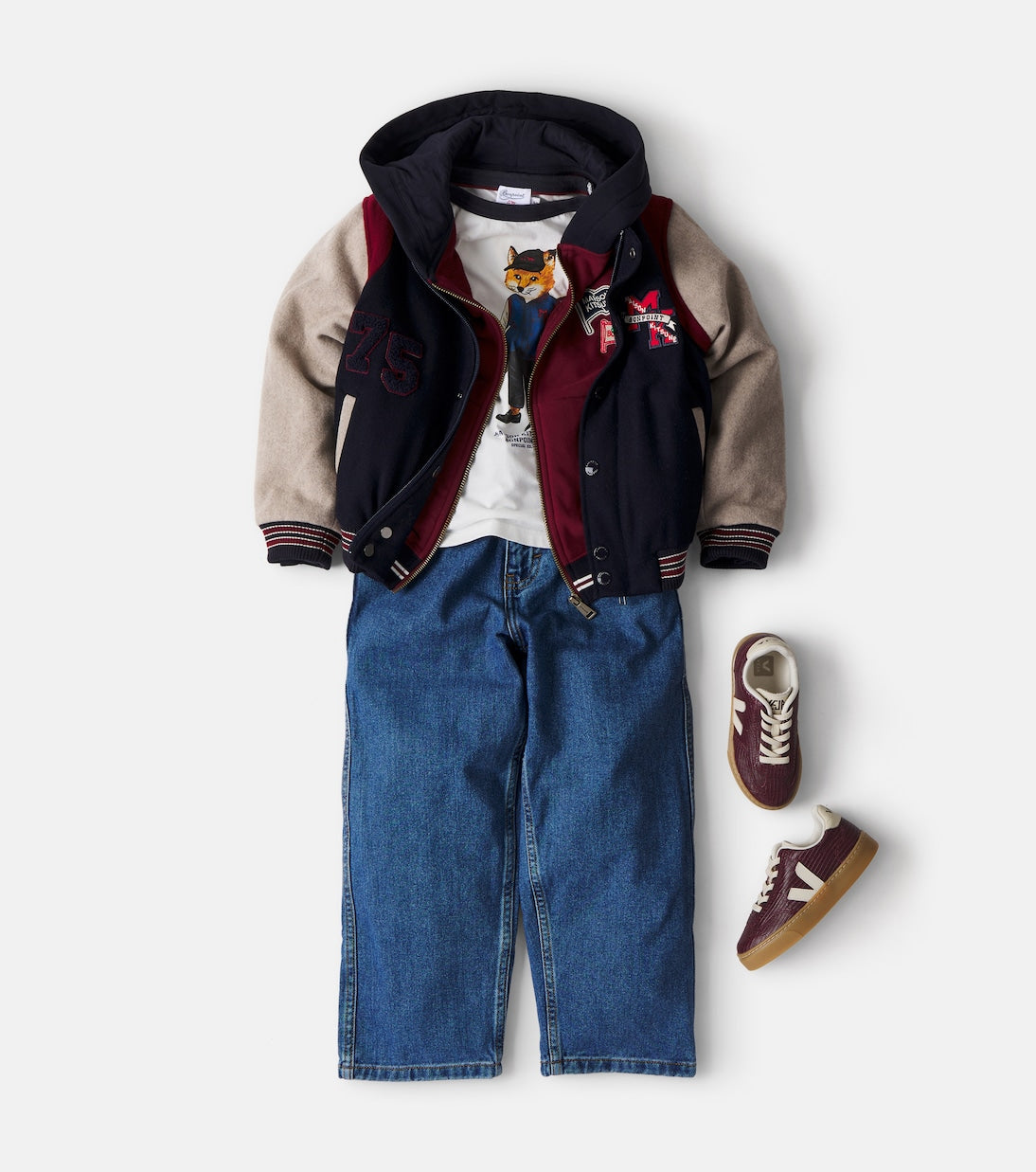 Bonpoint - x Maison Kitsuné cotton zip-up hoodie