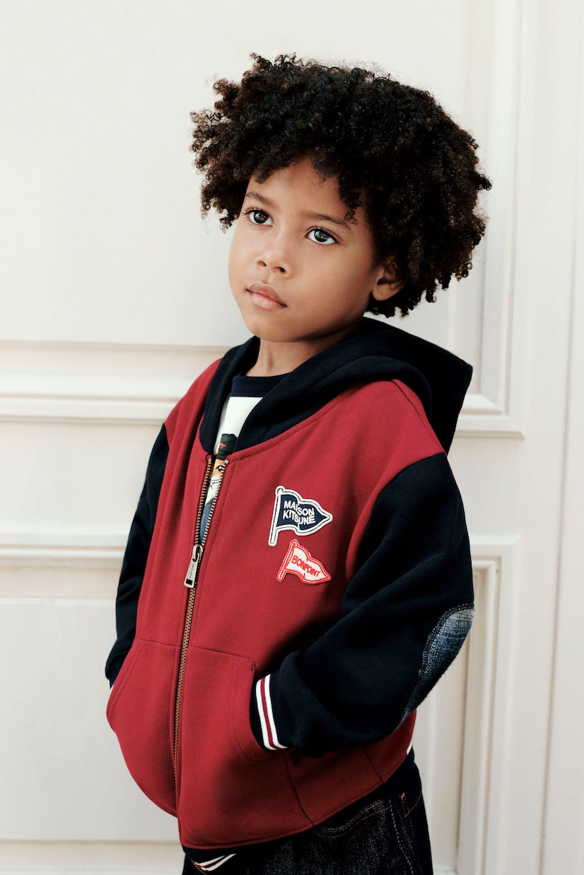 Bonpoint - x Maison Kitsuné cotton zip-up hoodie