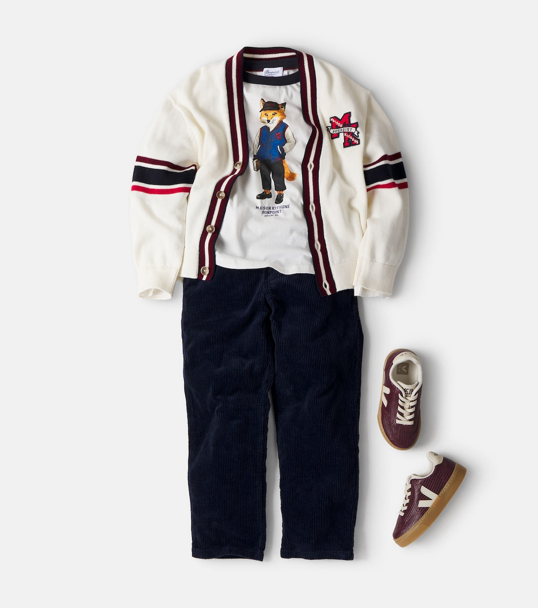Bonpoint - x Maison Kitsuné printed cotton jersey T-shirt