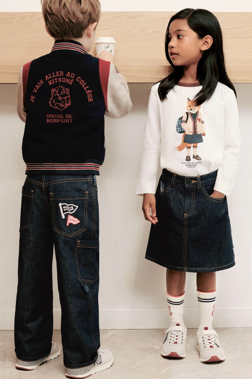 Bonpoint - x Maison Kitsuné printed cotton jersey T-shirt