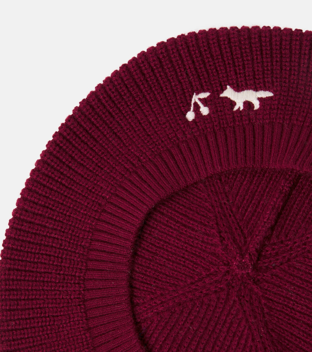 Bonpoint - x Maison Kitsuné embroidered cotton and cashmere beret
