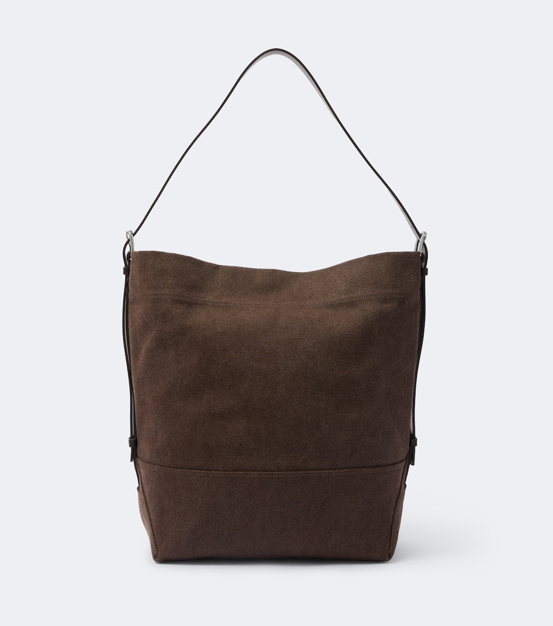 Lemaire - Belted leather-trimmed canvas tote bag