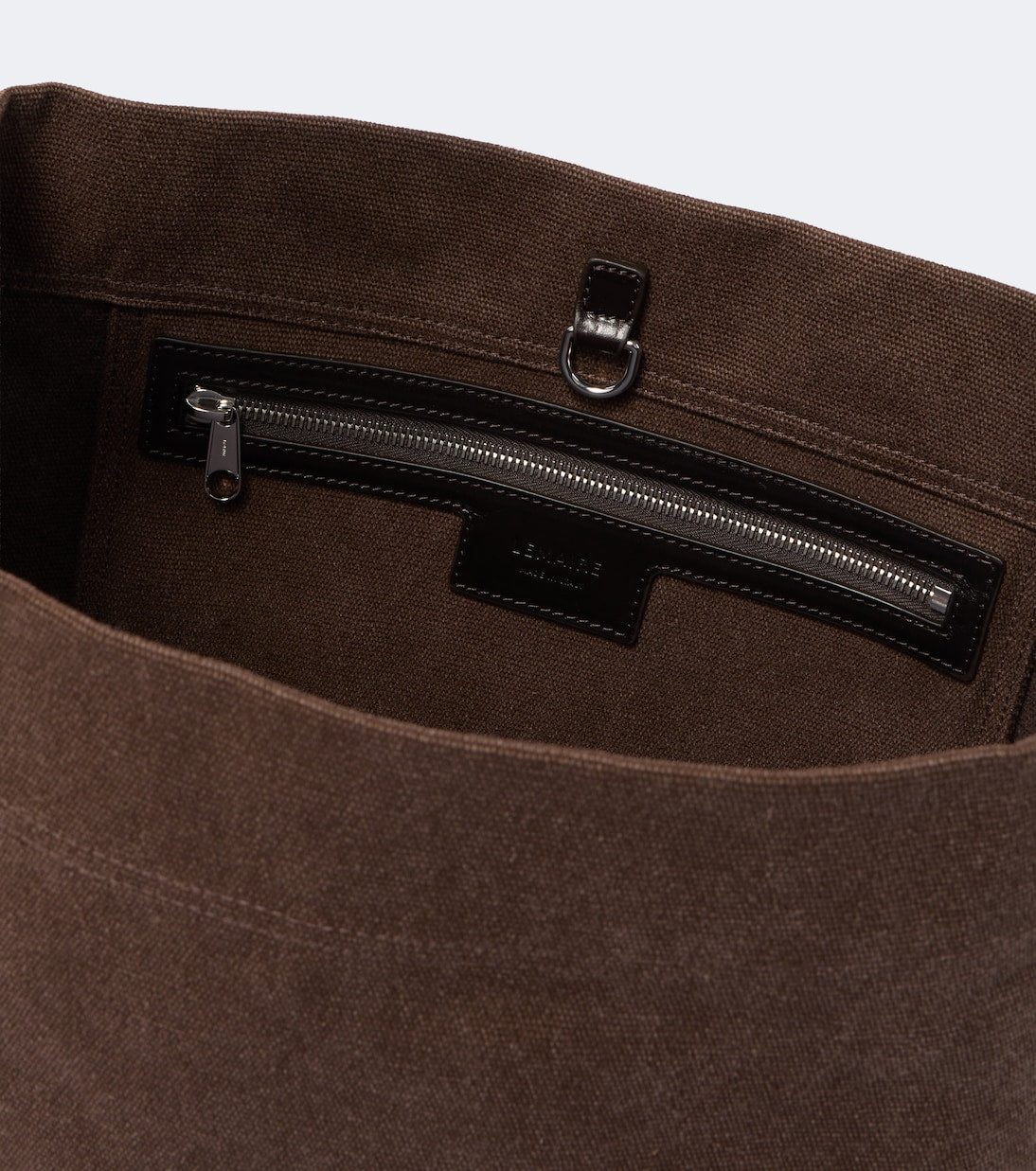 Lemaire - Belted leather-trimmed canvas tote bag