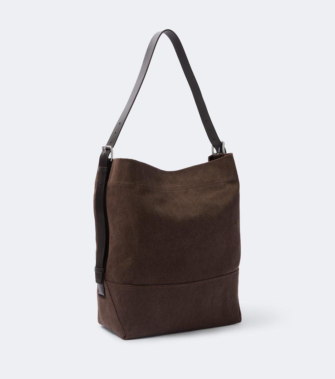 Lemaire - Belted leather-trimmed canvas tote bag