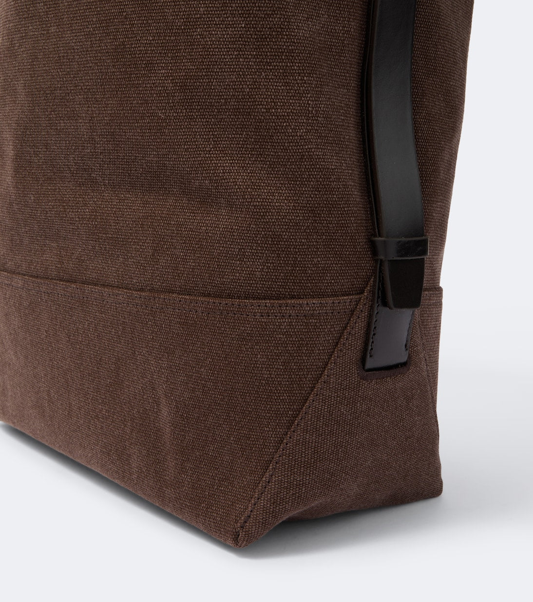 Lemaire - Belted leather-trimmed canvas tote bag