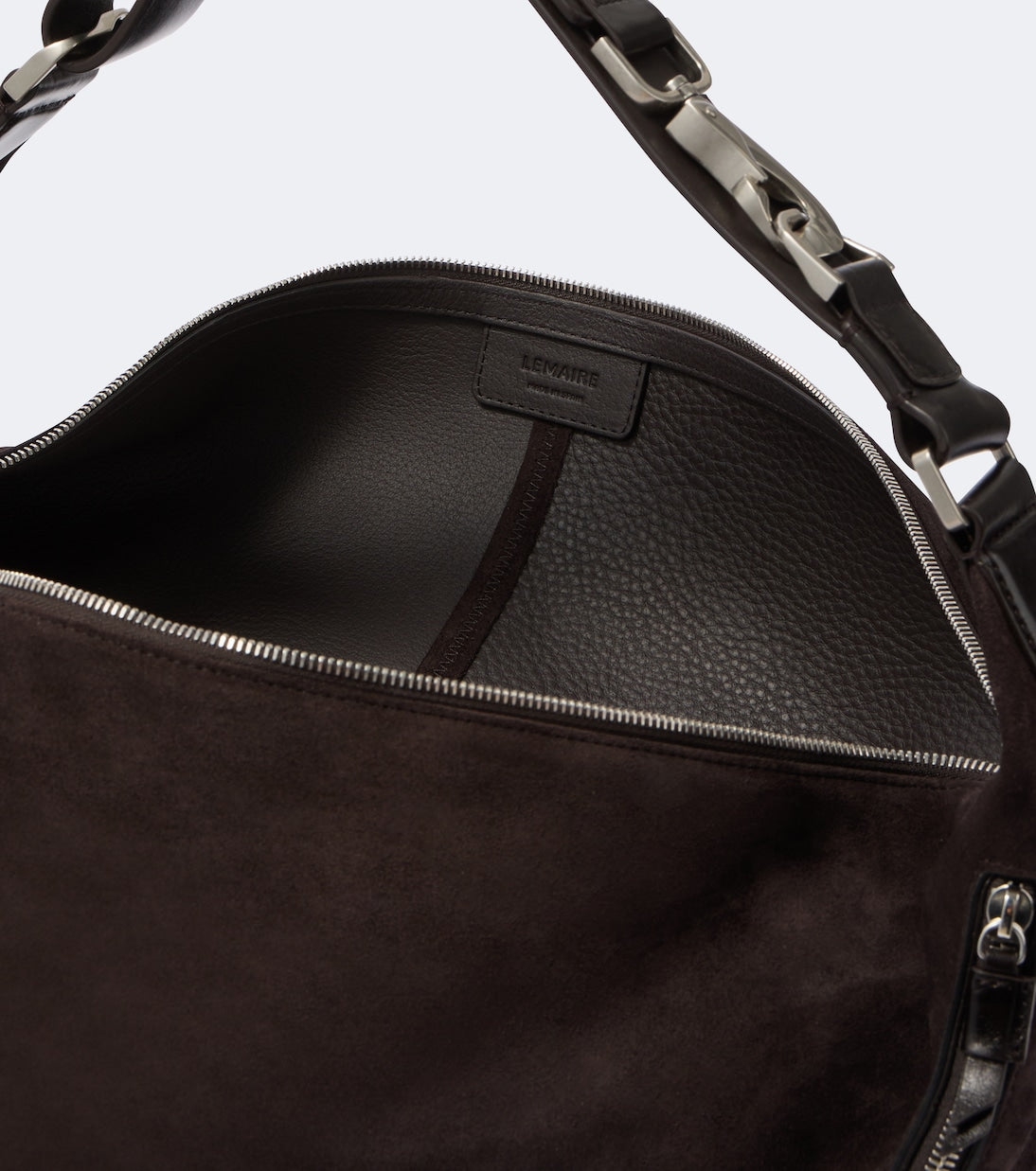 Lemaire - Quiver Clip Large suede shoulder bag