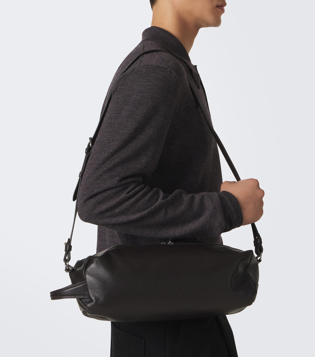 Lemaire - Care leather shoulder bag