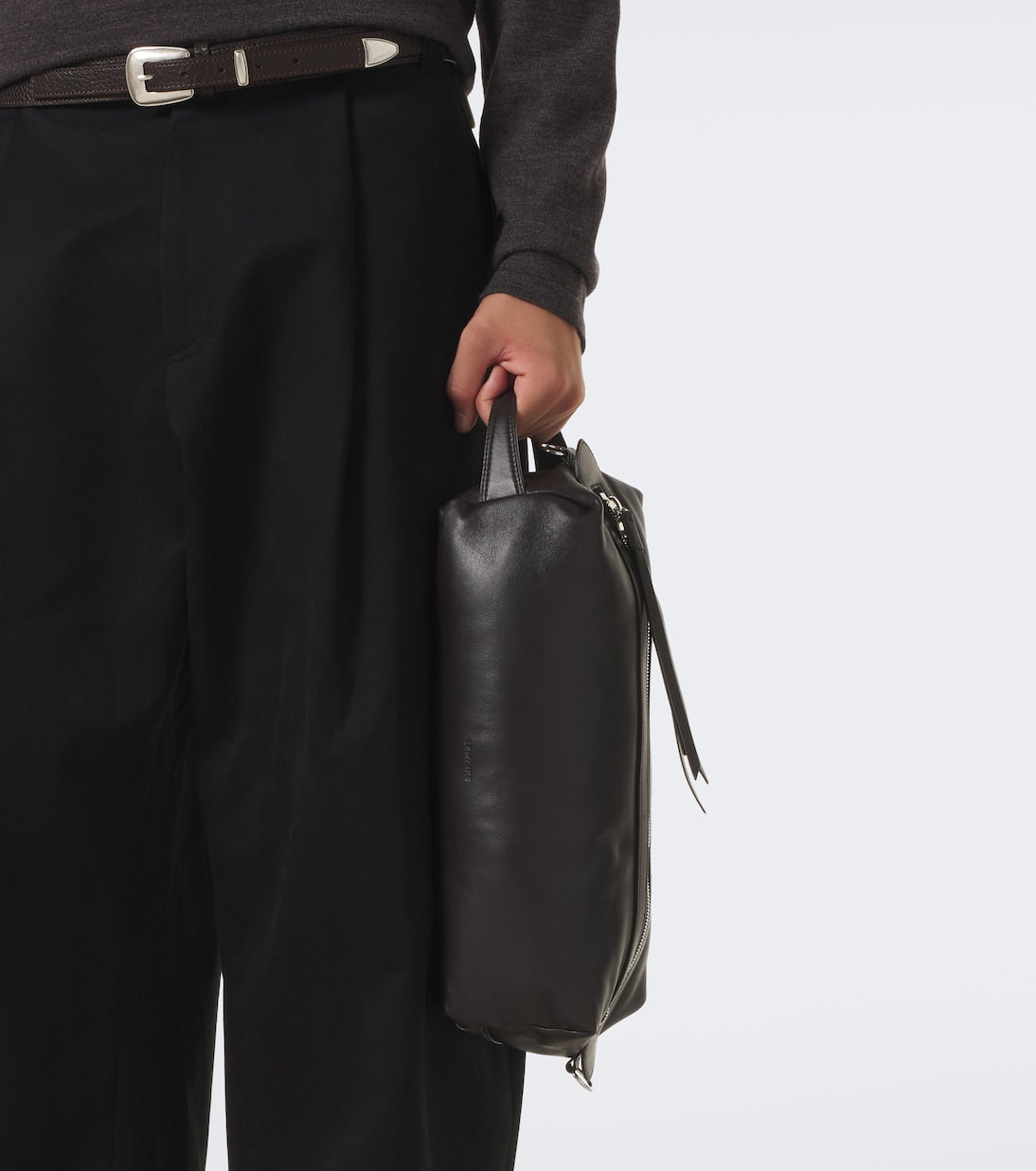 Lemaire - Care leather shoulder bag