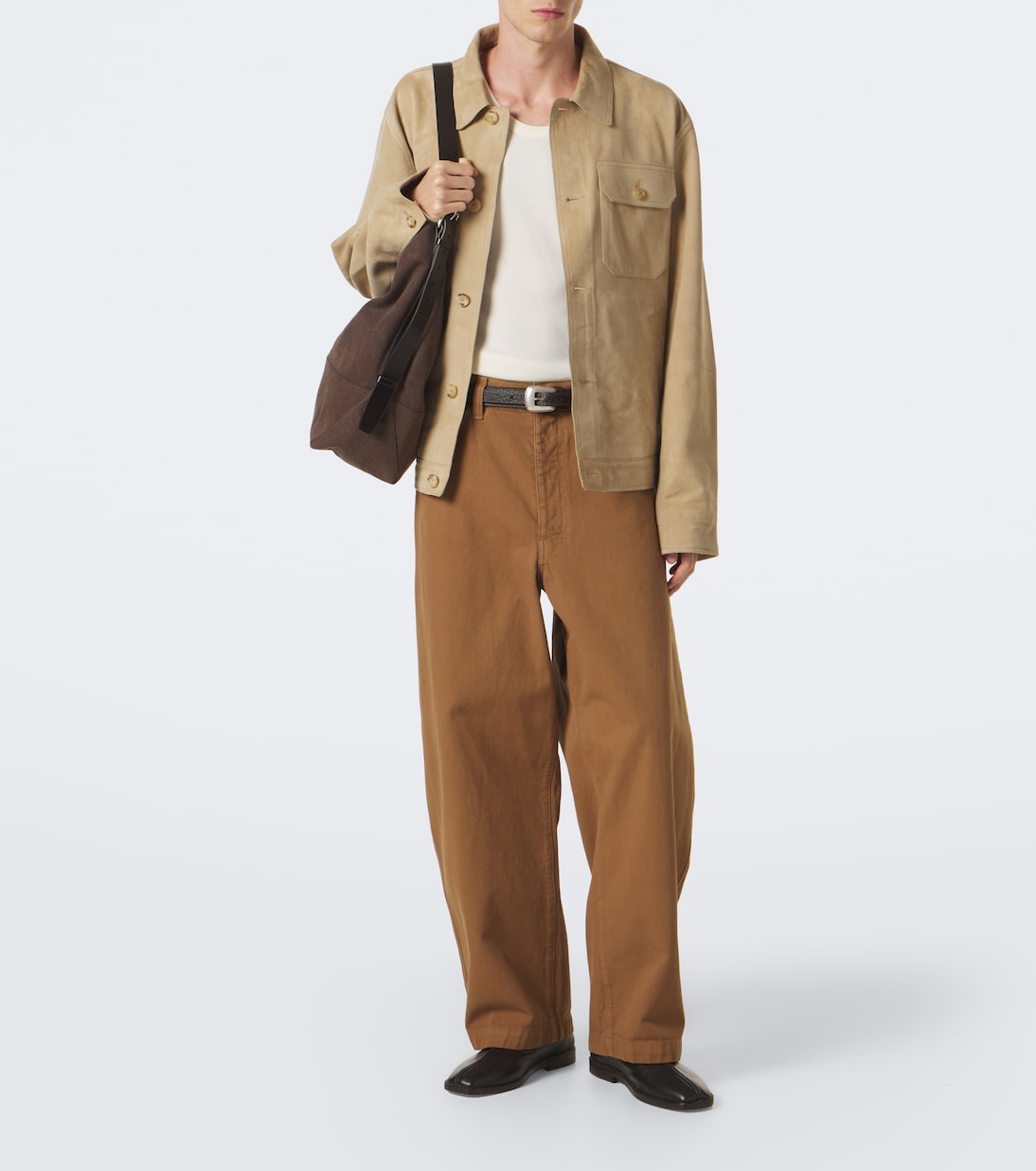 Lemaire - Cotton twill barrel-leg pants