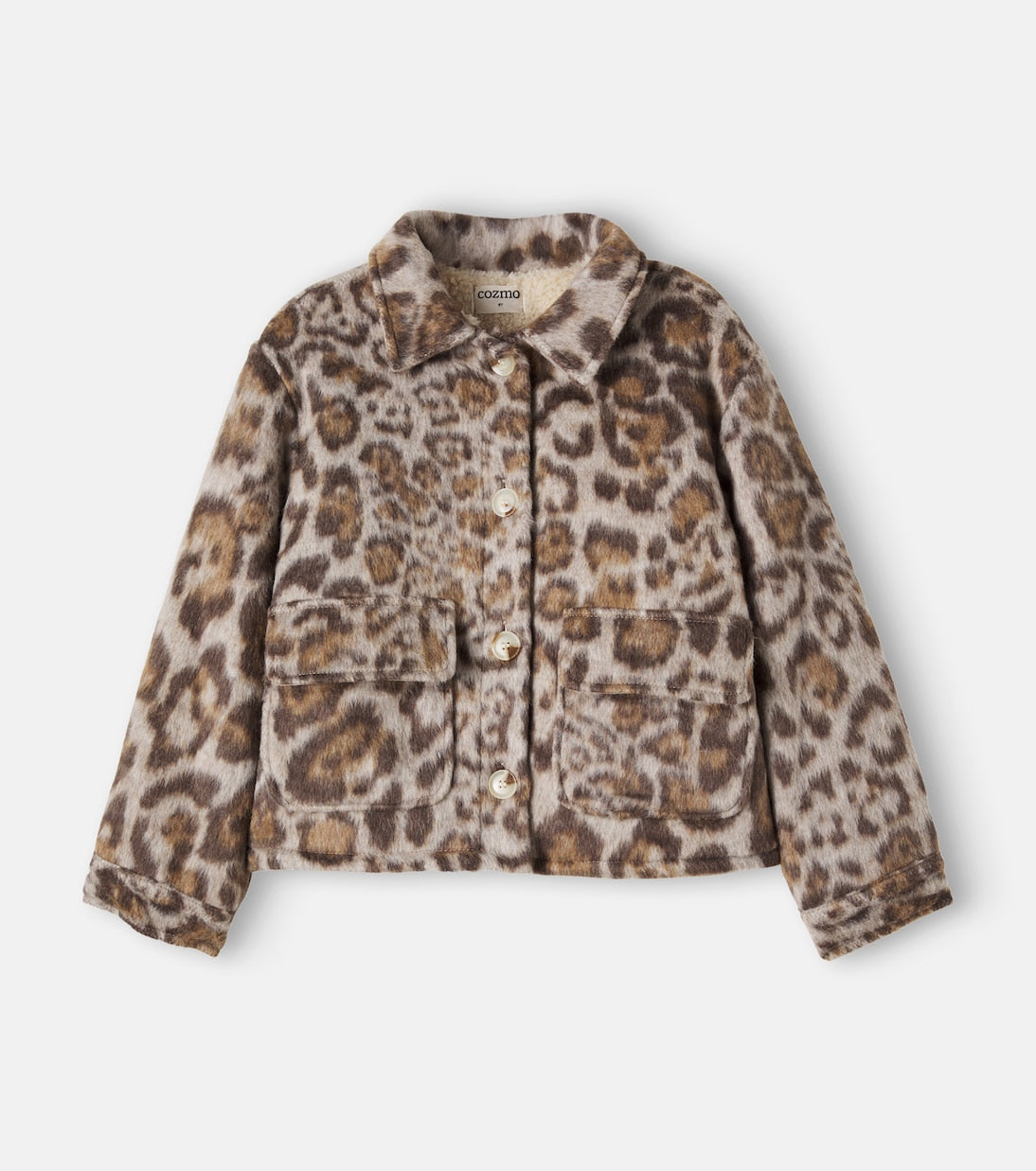 Cozmo - Riga leopard print plush jacket
