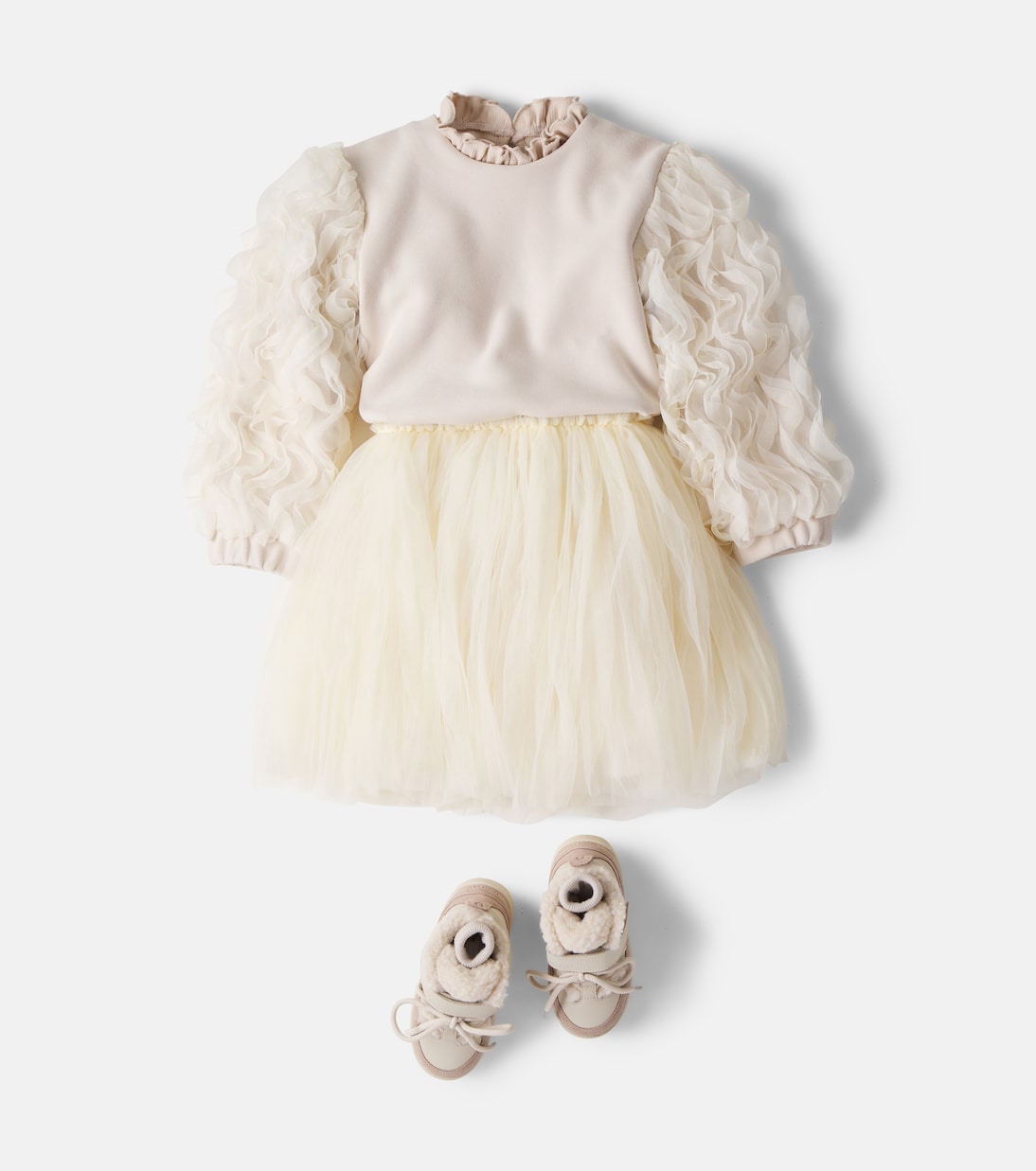 Donsje - Sien cotton and tulle blouse