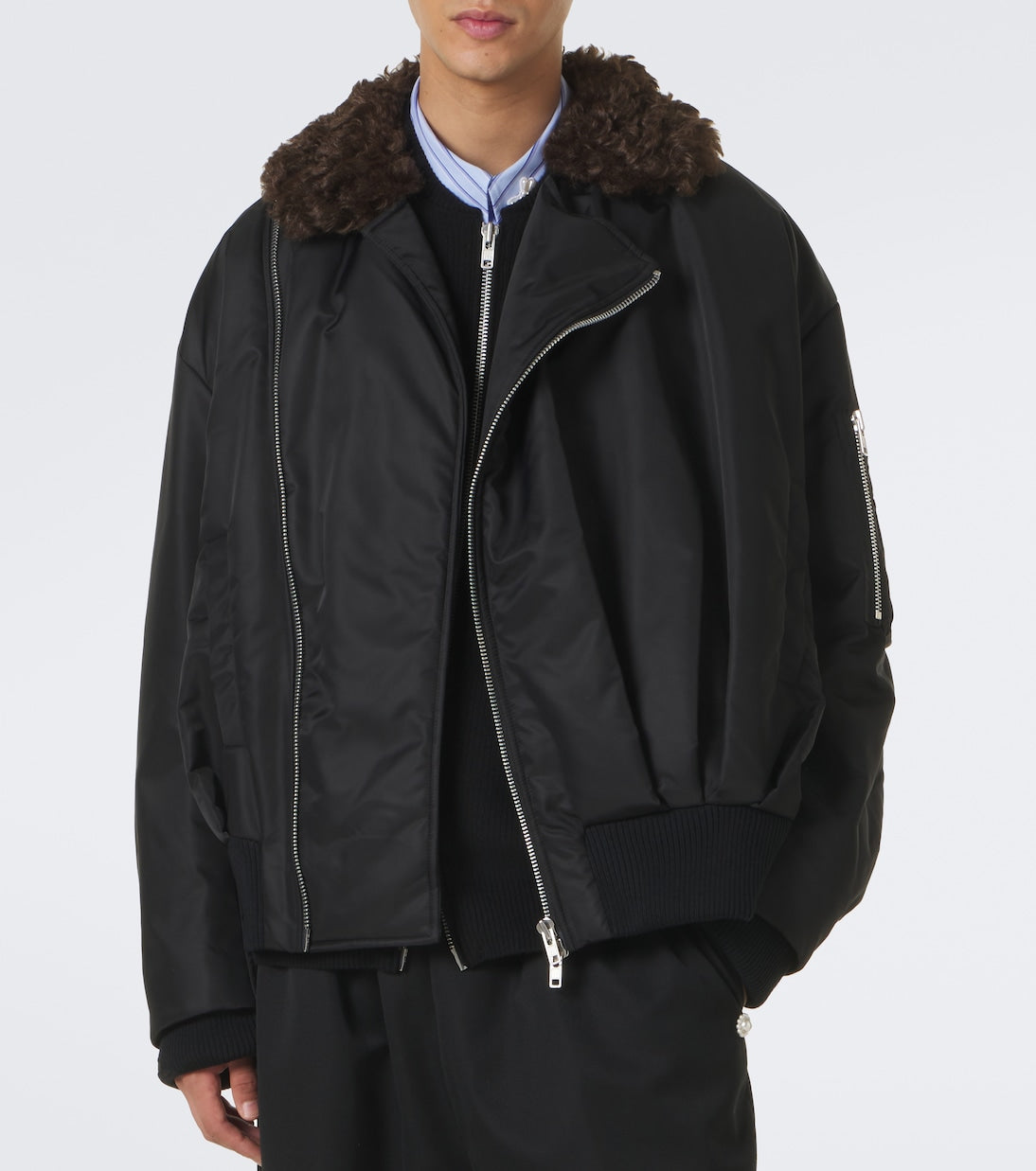 Simone Rocha - Asymmetric blouson jacket