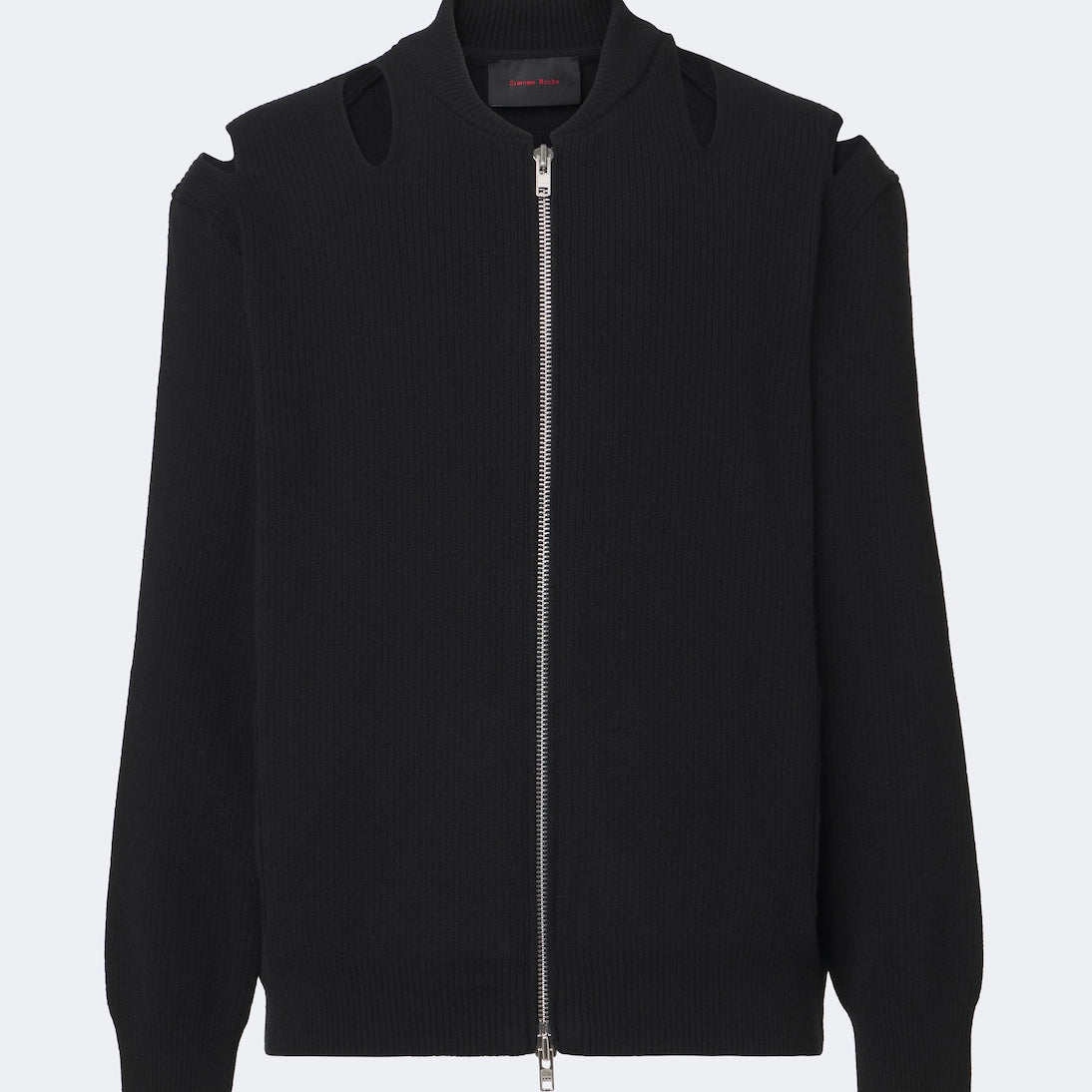 Simone Rocha - Cutout wool-blend zip-up cardigan