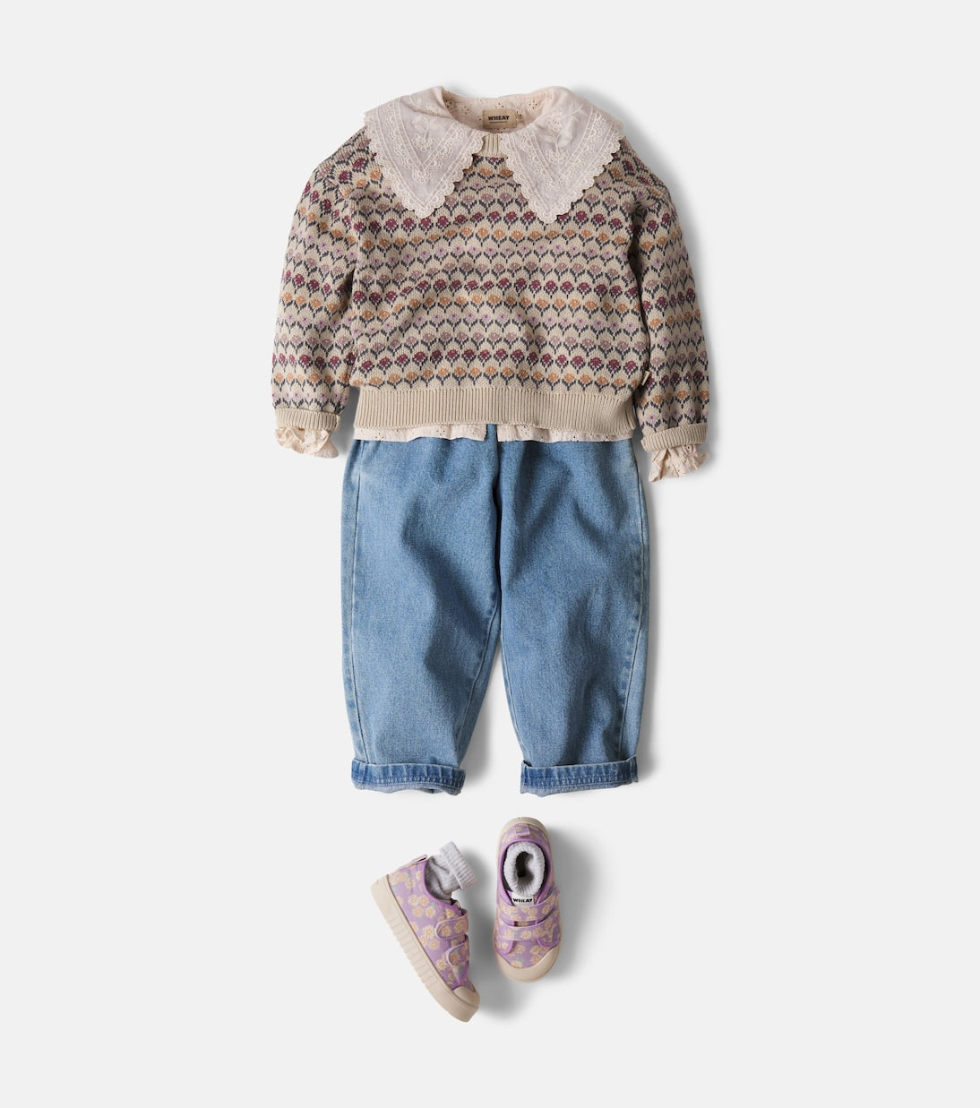 Wheat - Harlow floral cotton sweater
