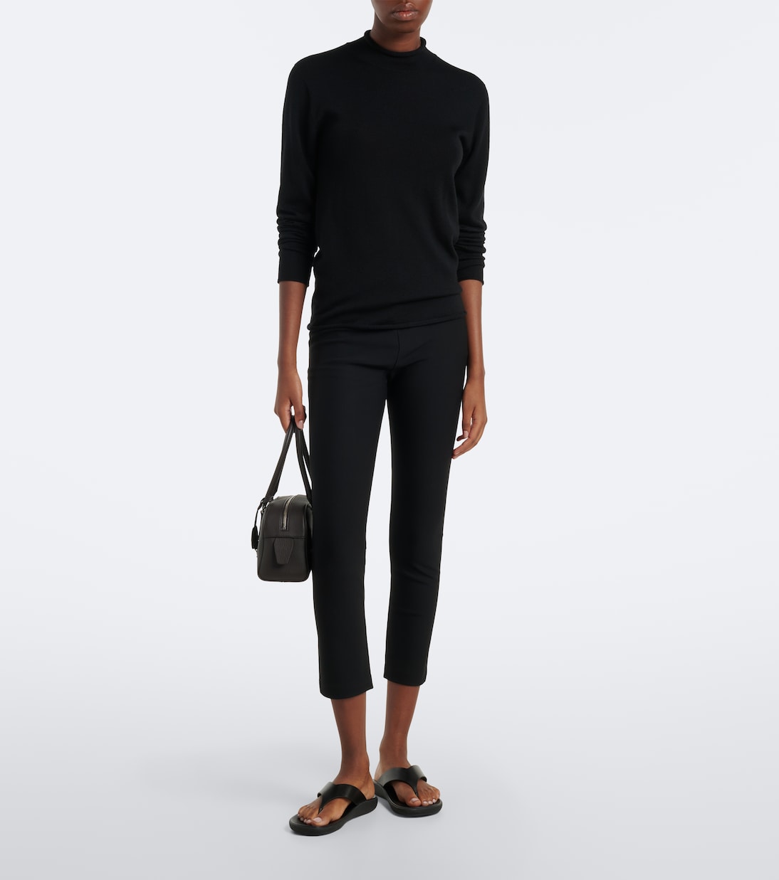 The Row - E/W India Small leather shoulder bag