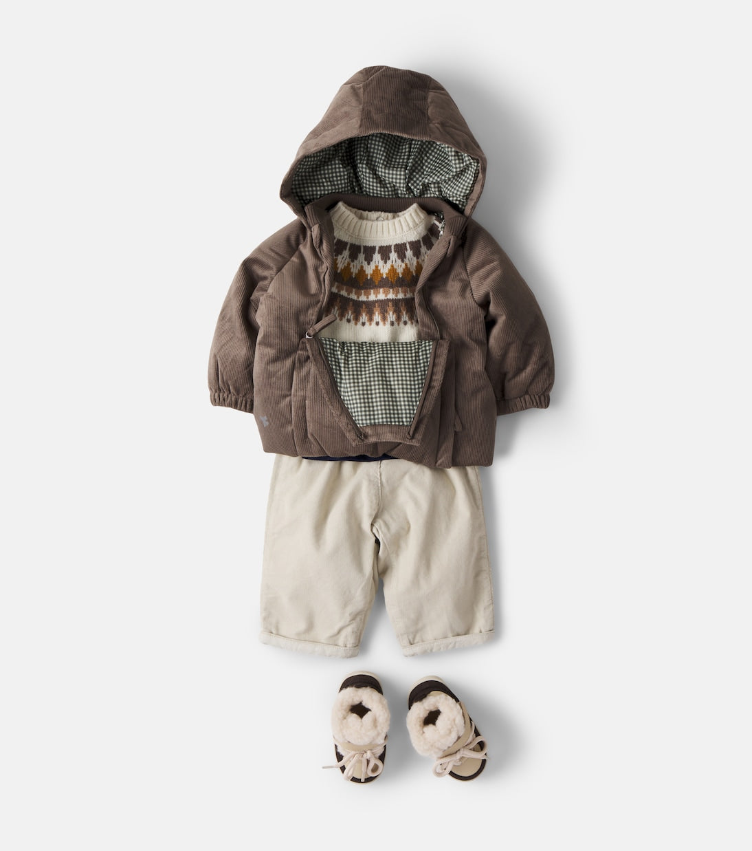 Wheat - Baby Morgen corduroy puffer jacket