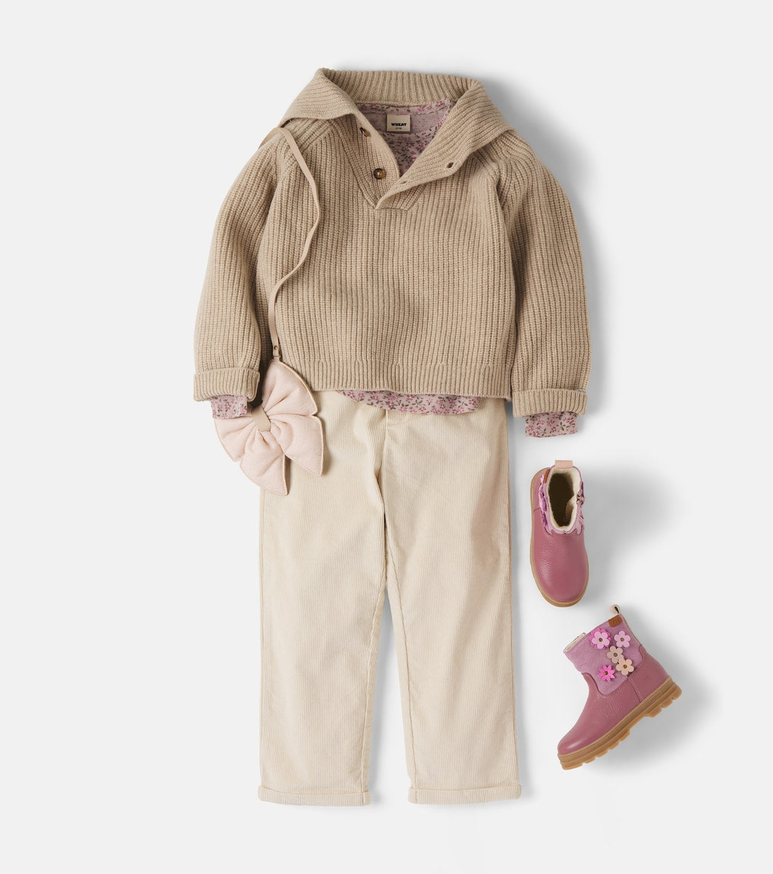 Wheat - Carmen Tex leather and suede boots