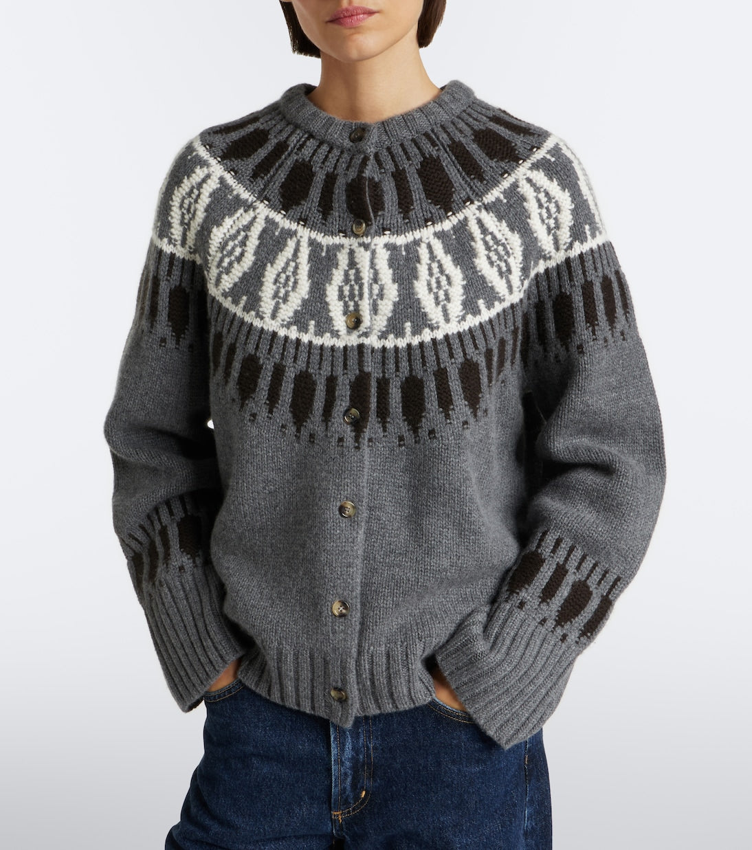 Arch4 - Fair Isle cashmere cardigan