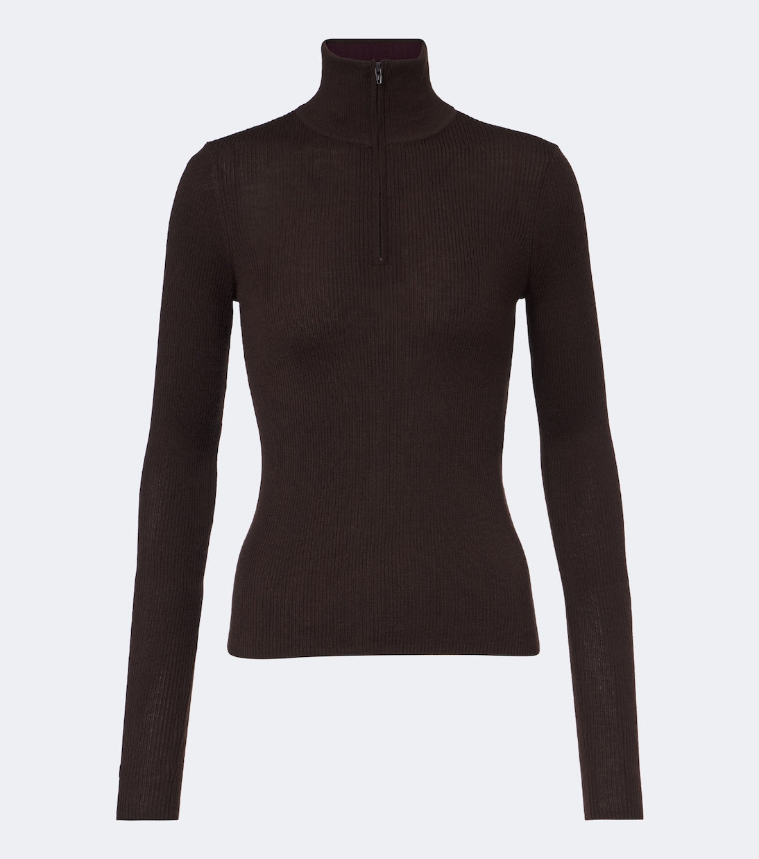 The Frankie Shop - Sade ribbed-knit wool and silk half-zip sweater