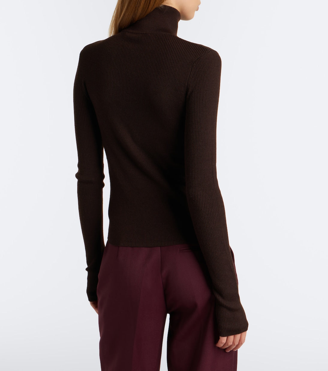 The Frankie Shop - Sade ribbed-knit wool and silk half-zip sweater