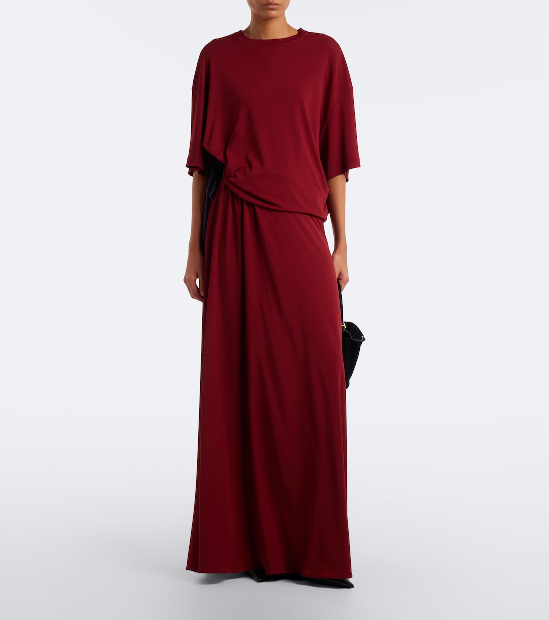 Balenciaga - Bow-detail jersey T-shirt dress