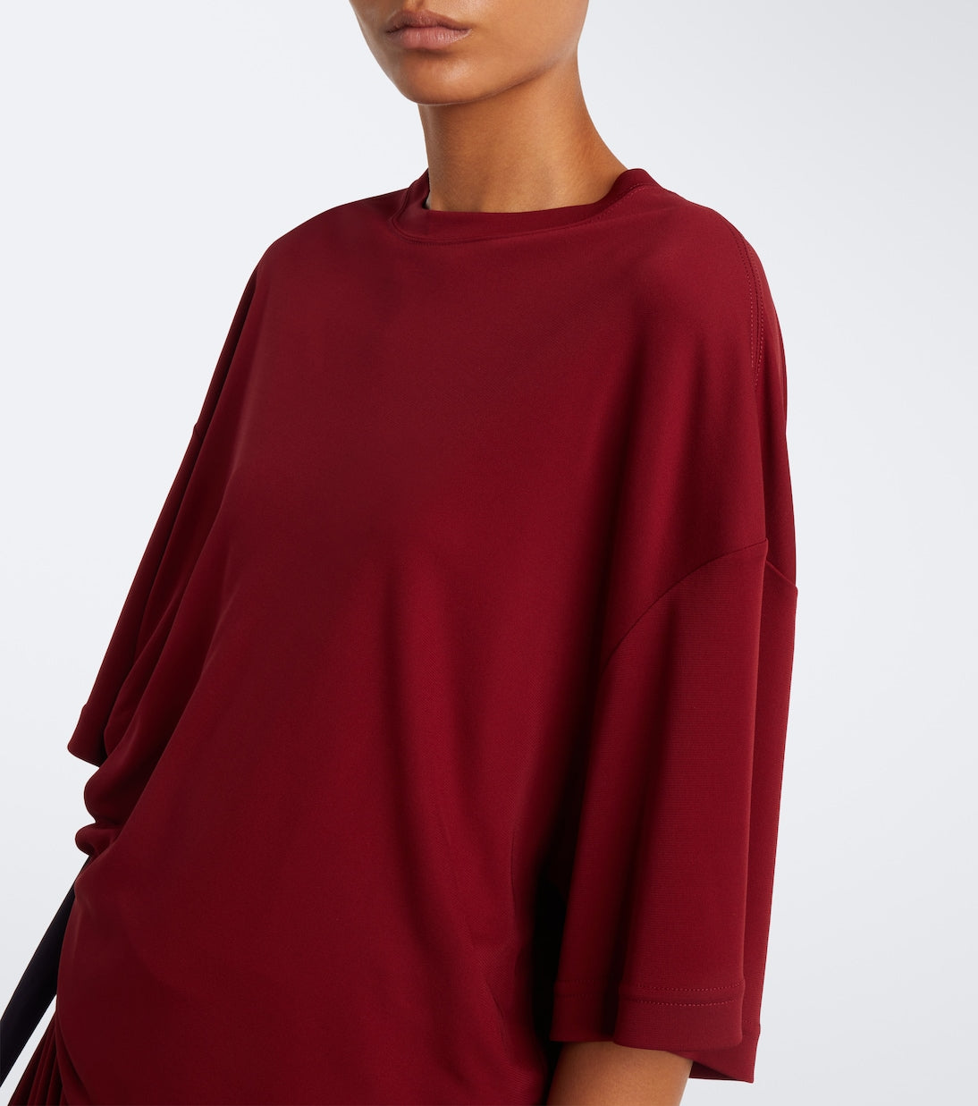 Balenciaga - Bow-detail jersey T-shirt dress