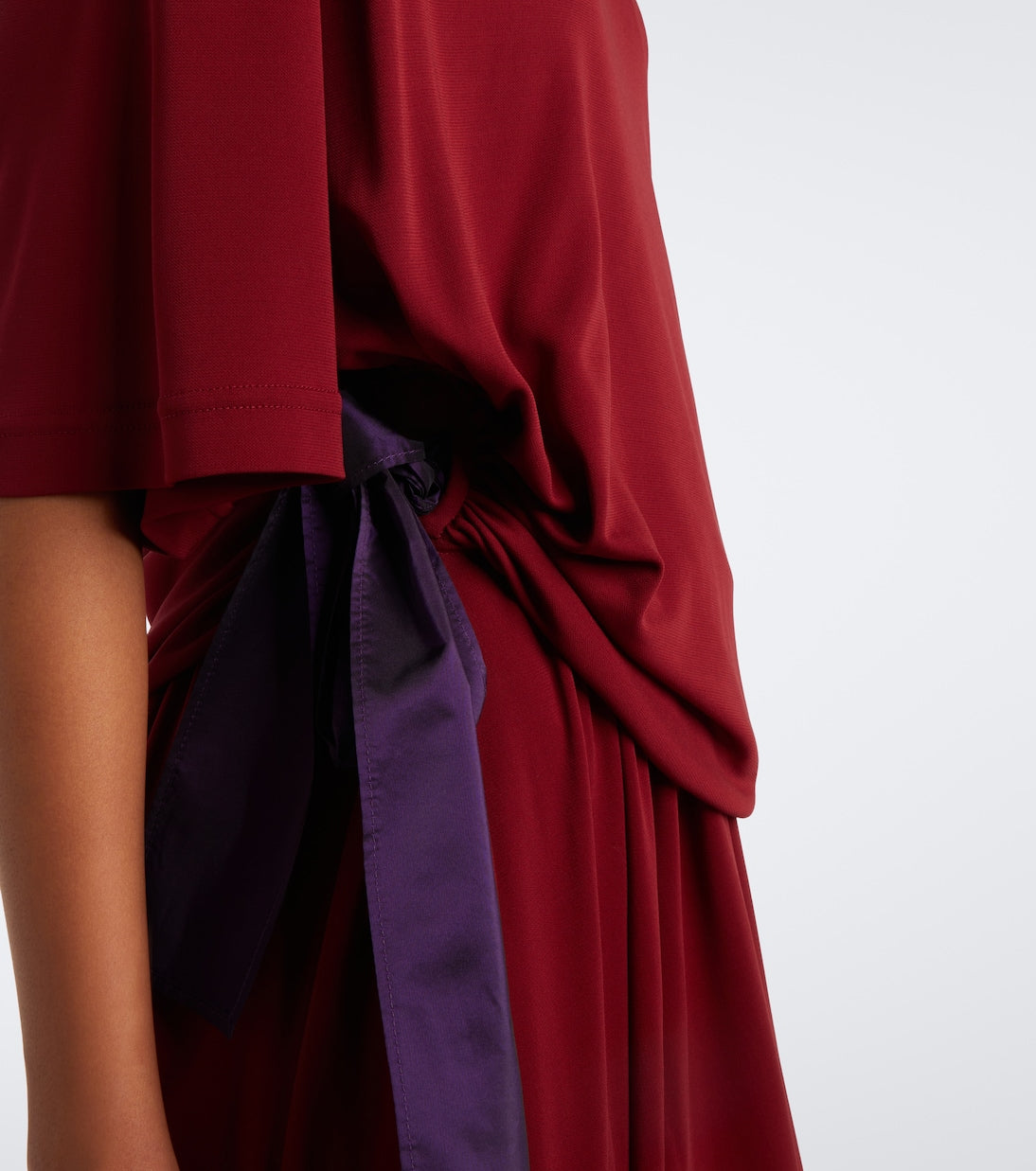 Balenciaga - Bow-detail jersey T-shirt dress