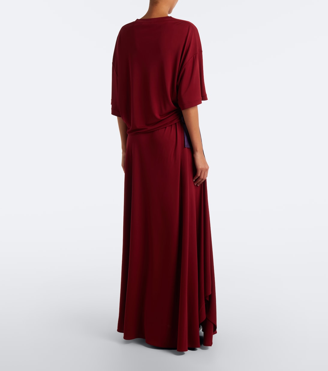 Balenciaga - Bow-detail jersey T-shirt dress
