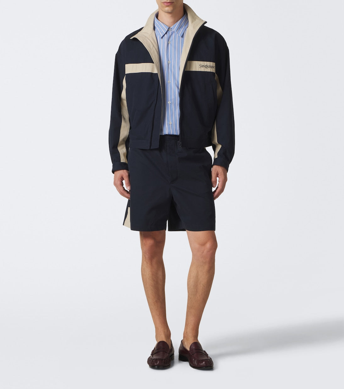 Saint Laurent - Cassandre cotton canvas shorts