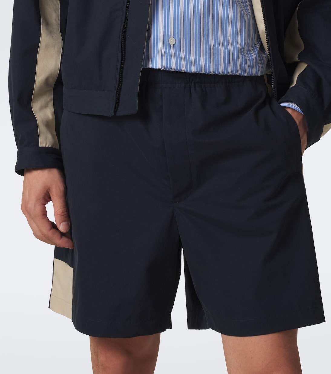 Saint Laurent - Cassandre cotton canvas shorts