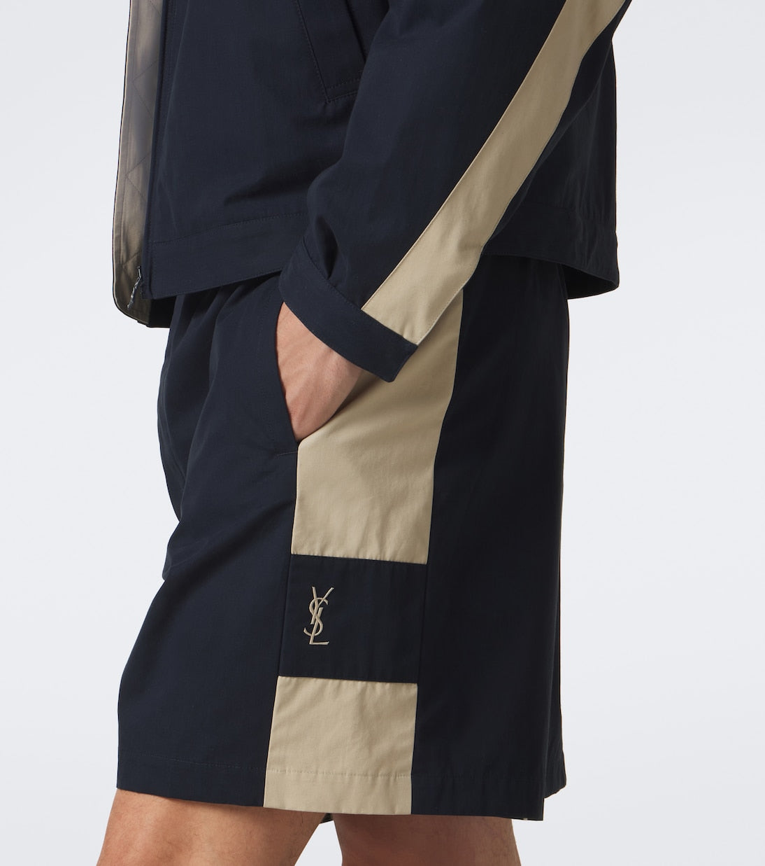 Saint Laurent - Cassandre cotton canvas shorts