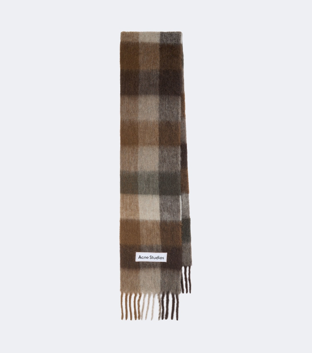 Acne Studios - Checked fringed alpaca and wool-blend scarf