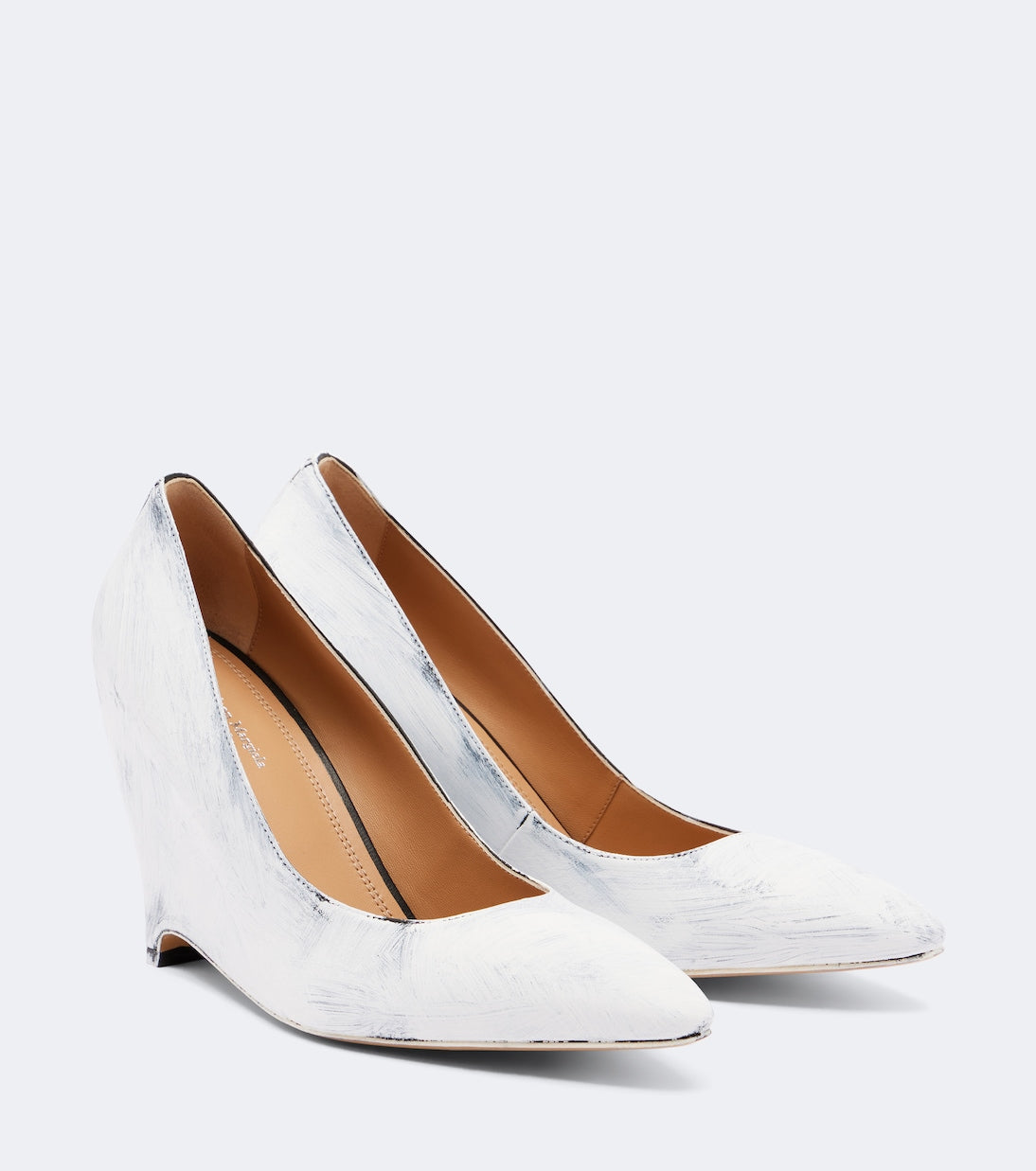 Maison Margiela - Heel-Less leather wedge pumps