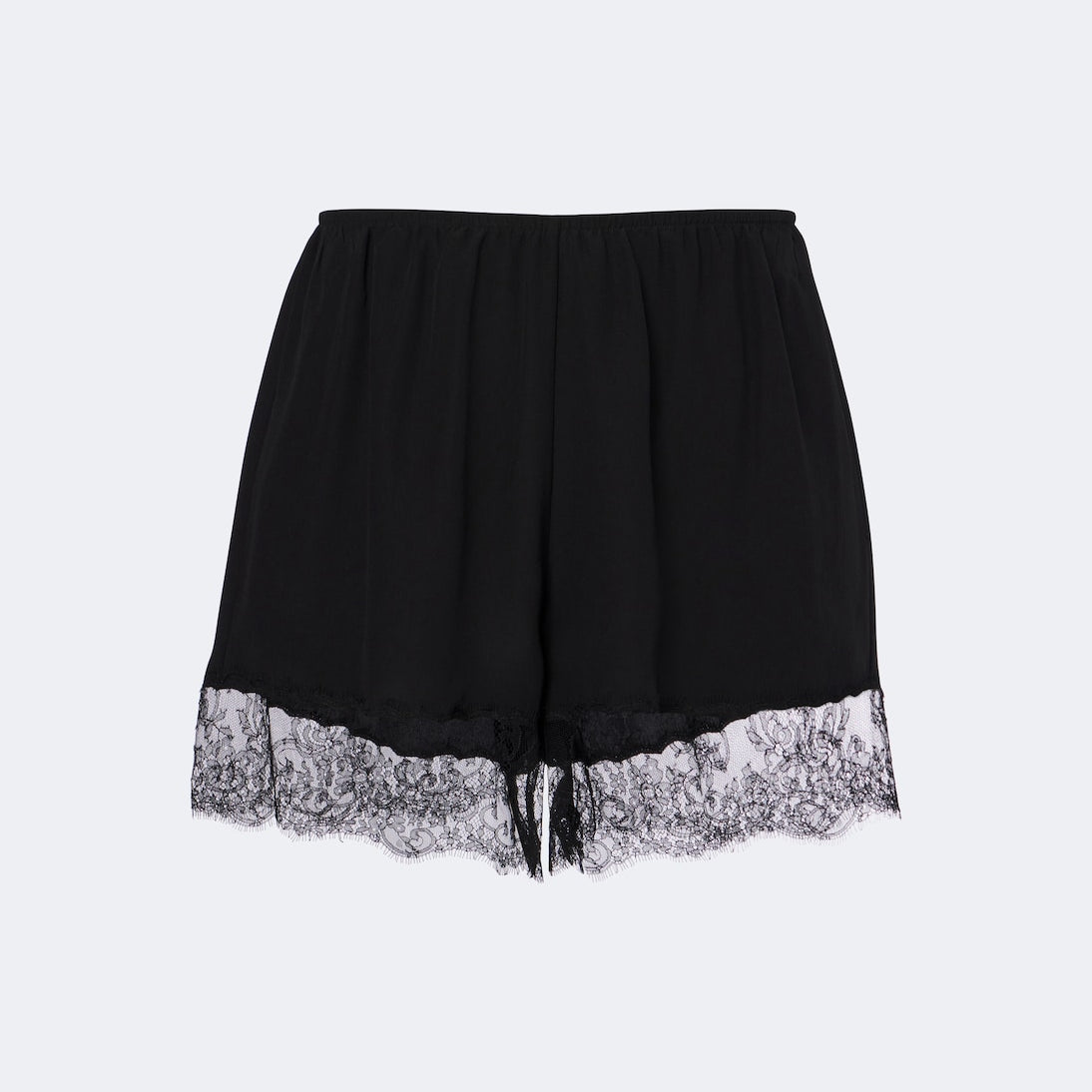 Dolce&Gabbana - Lace-trimmed silk-blend shorts