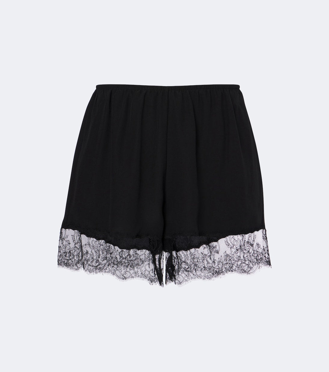 Dolce&Gabbana - Lace-trimmed silk-blend shorts