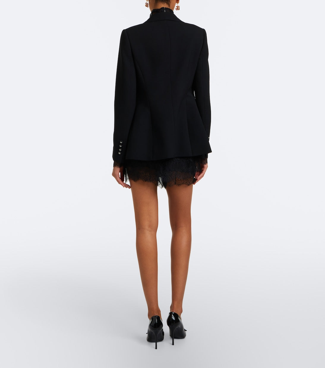 Dolce&Gabbana - Lace-trimmed silk-blend shorts